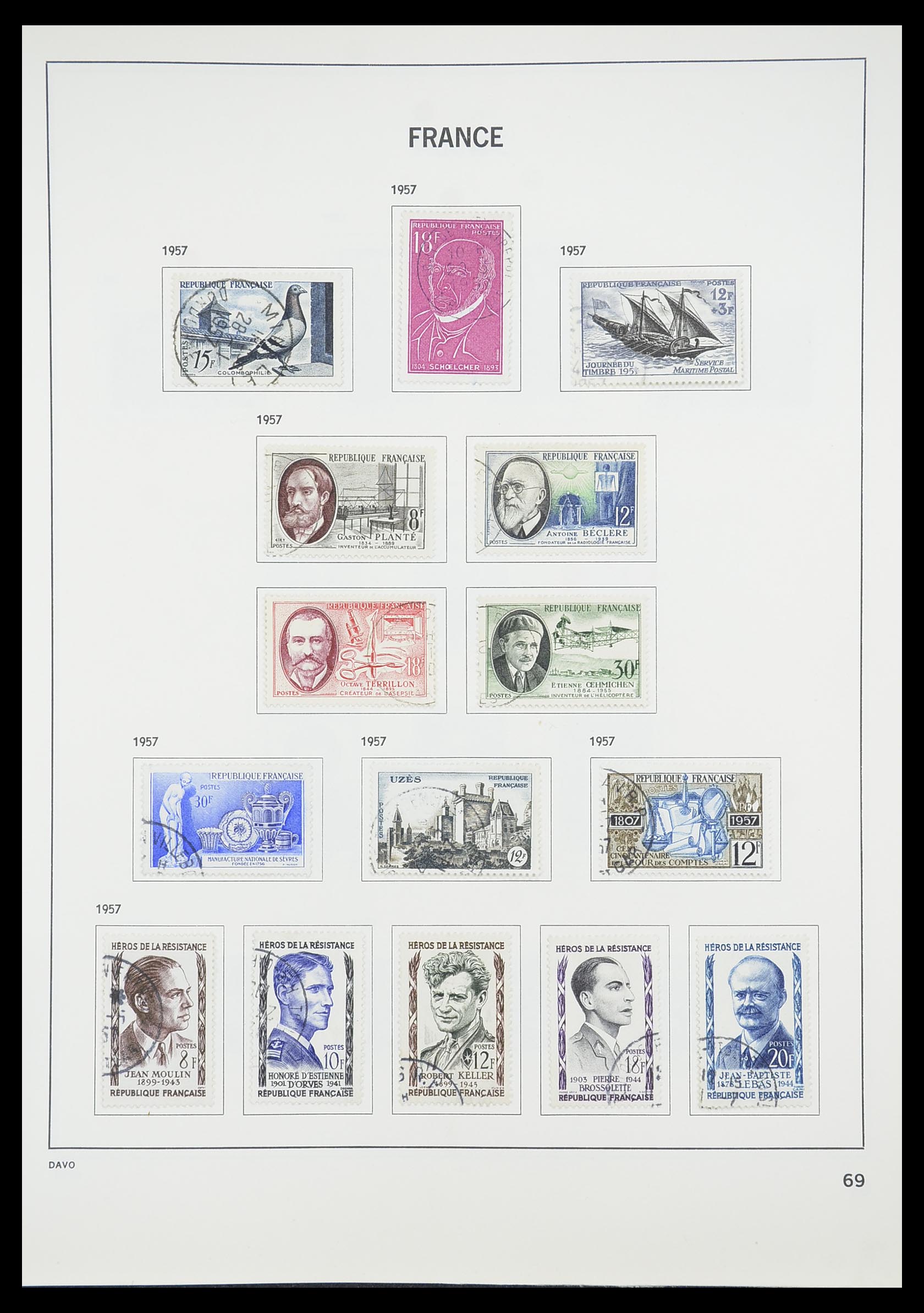 33819 074 - Postzegelverzameling 33819 Frankrijk 1849-1988.