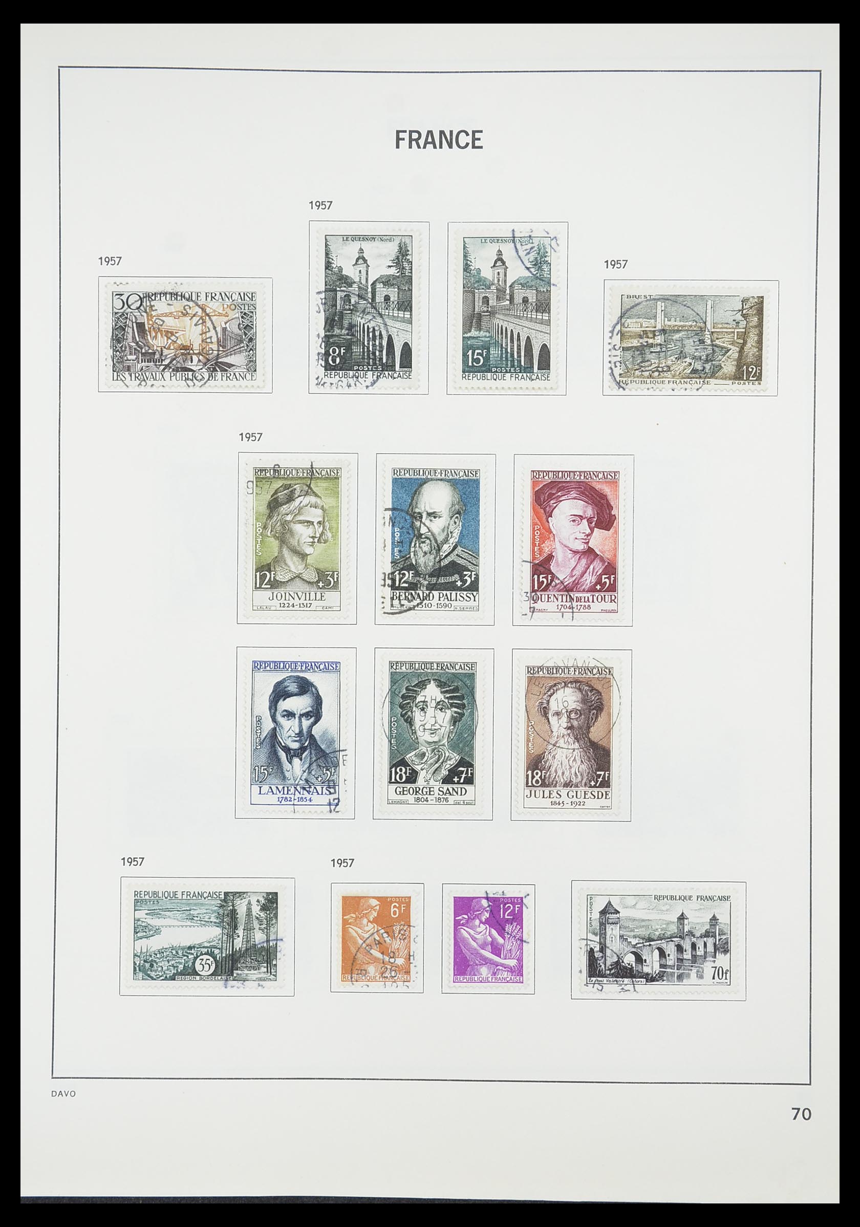 33819 075 - Postzegelverzameling 33819 Frankrijk 1849-1988.