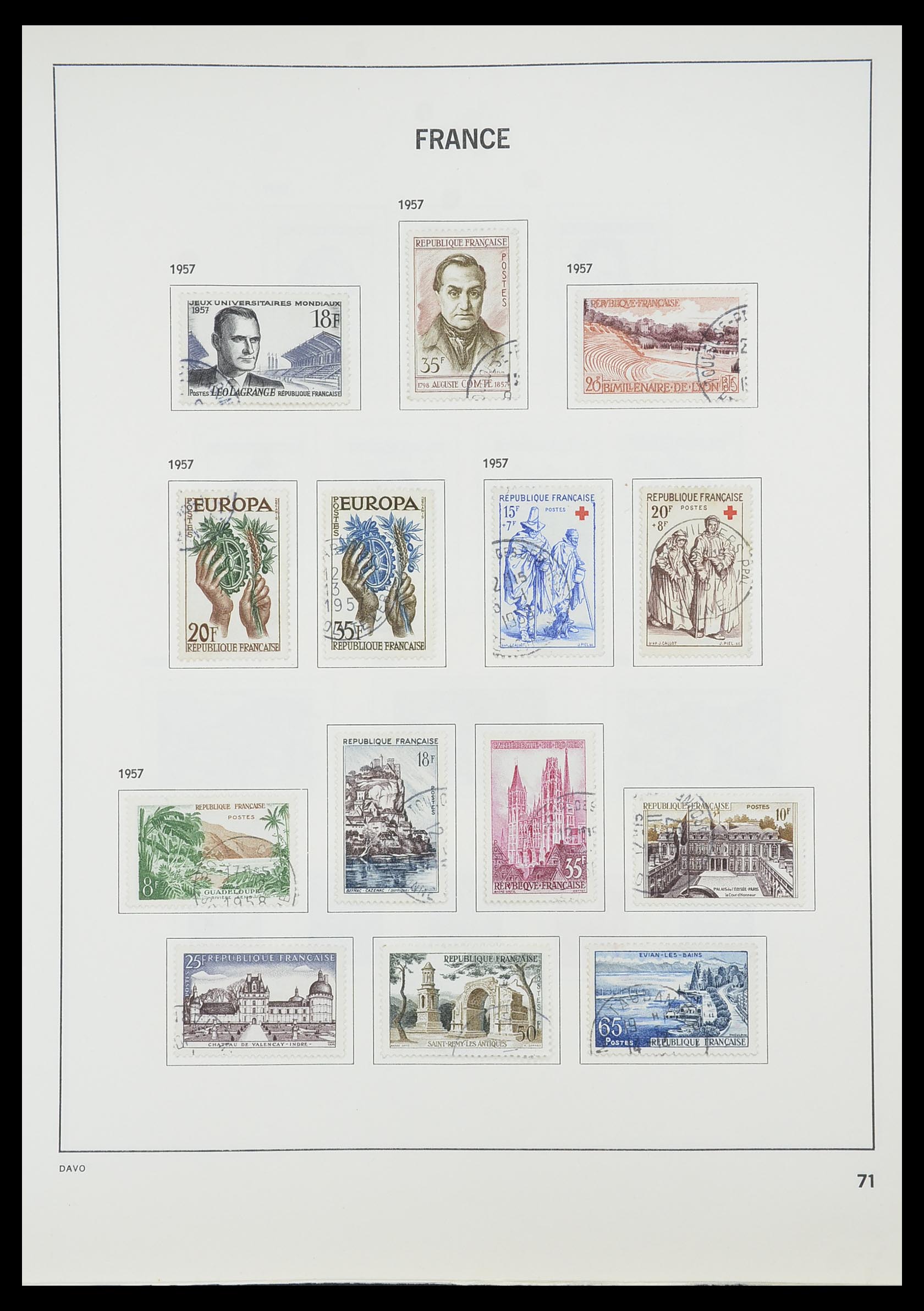 33819 076 - Postzegelverzameling 33819 Frankrijk 1849-1988.