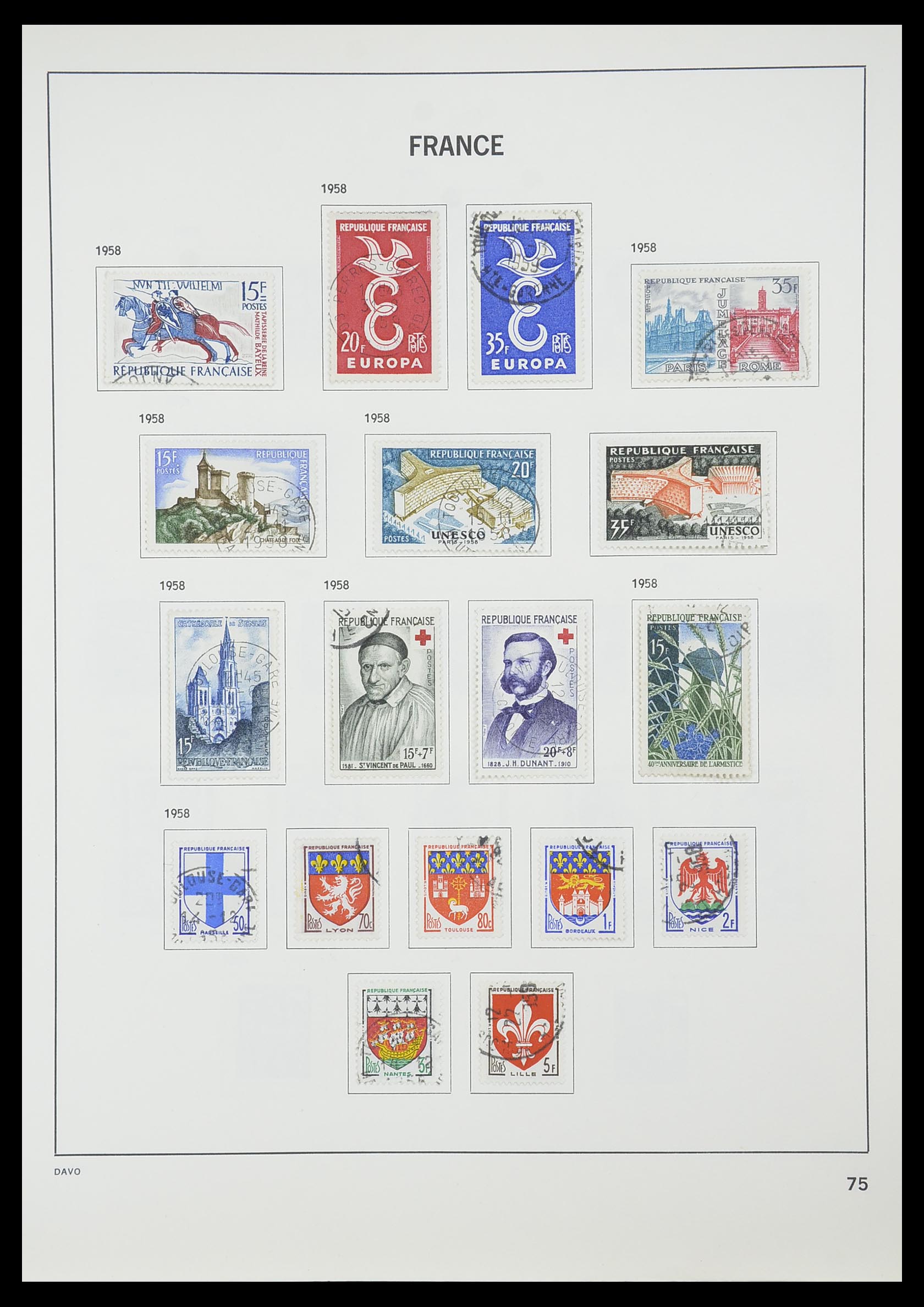 33819 080 - Postzegelverzameling 33819 Frankrijk 1849-1988.