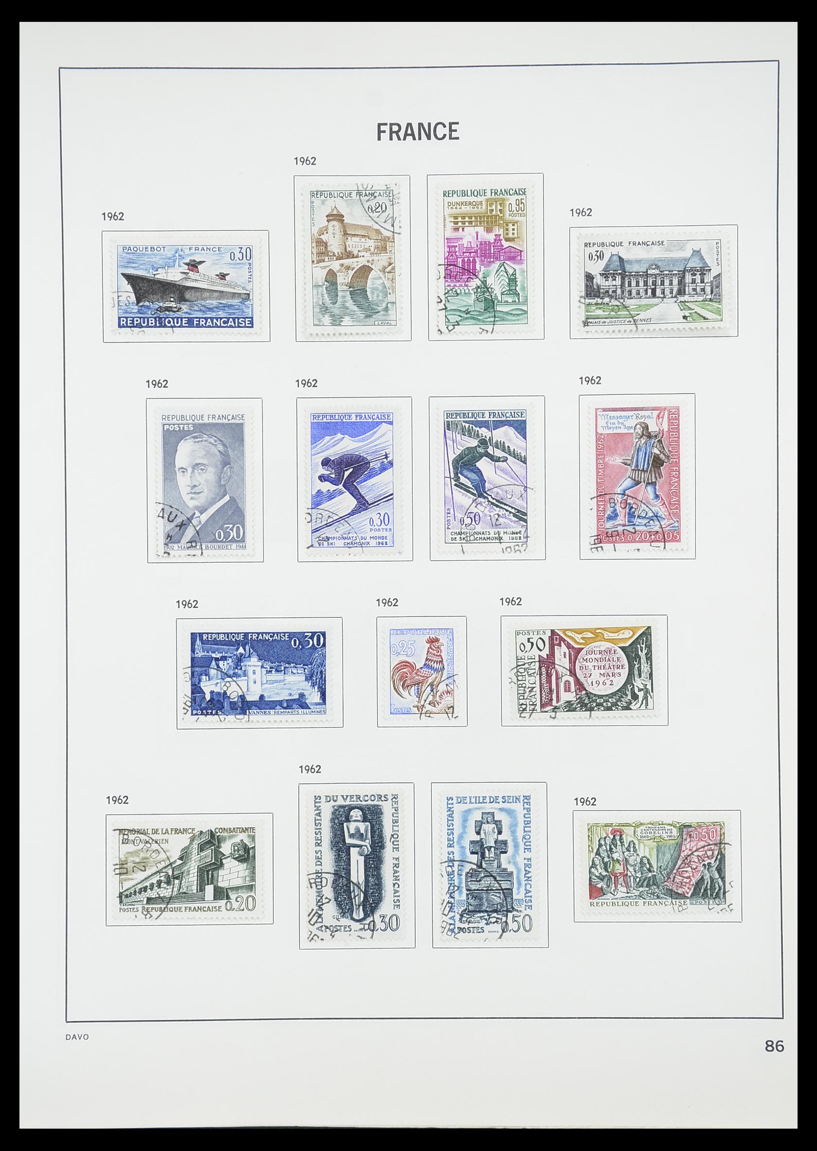 33819 091 - Stamp collection 33819 France 1849-1988.