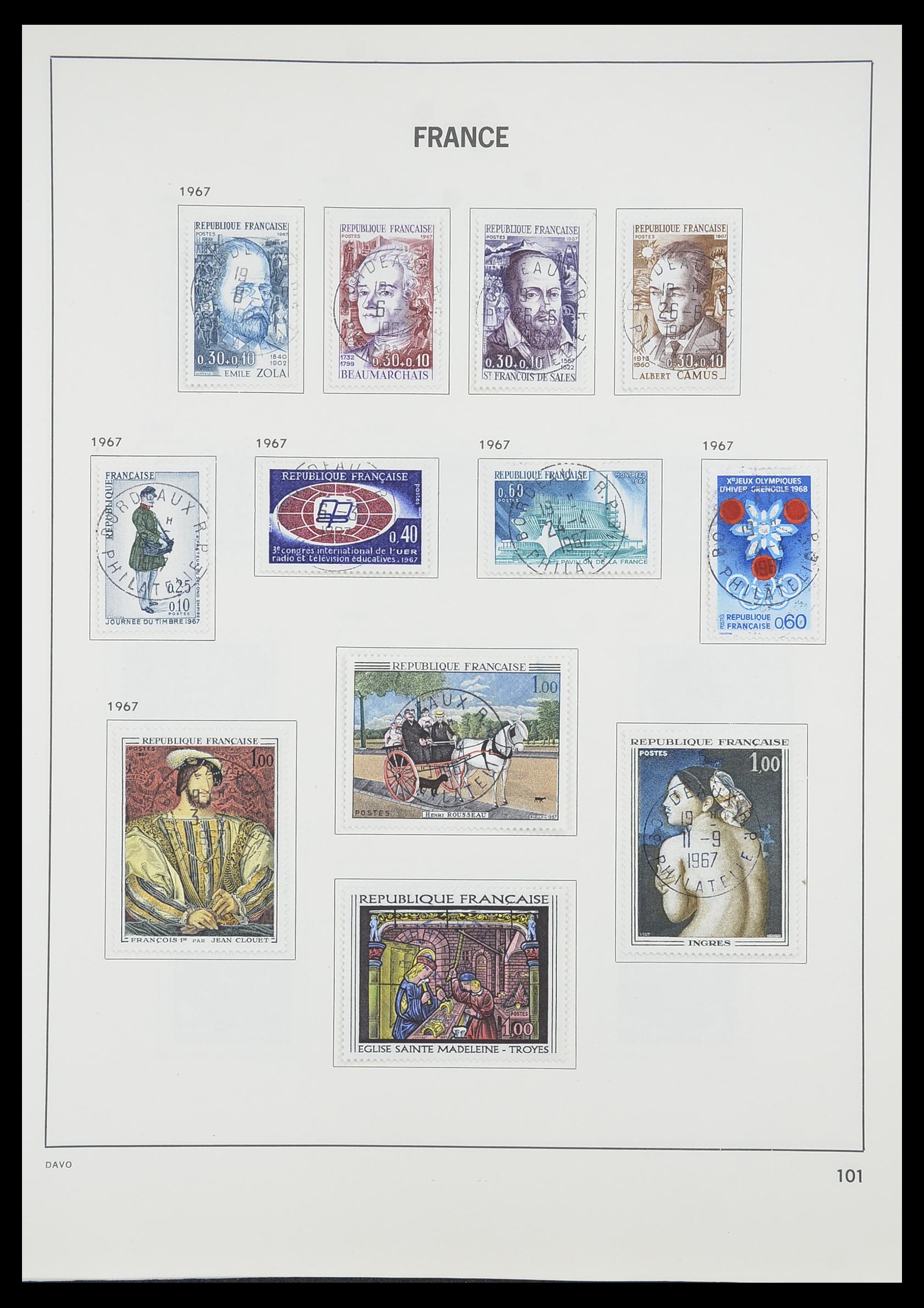 33819 107 - Postzegelverzameling 33819 Frankrijk 1849-1988.