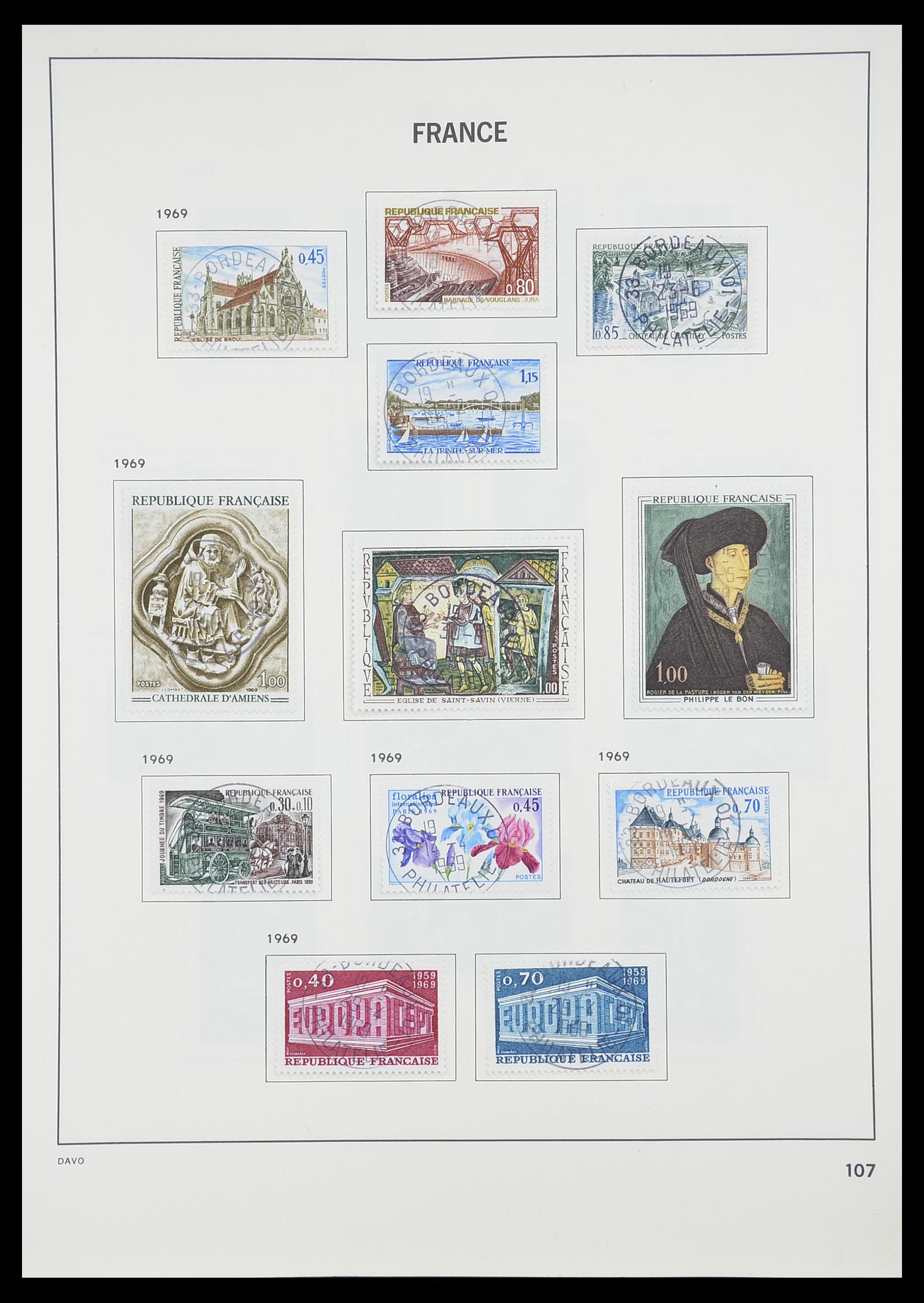 33819 113 - Postzegelverzameling 33819 Frankrijk 1849-1988.