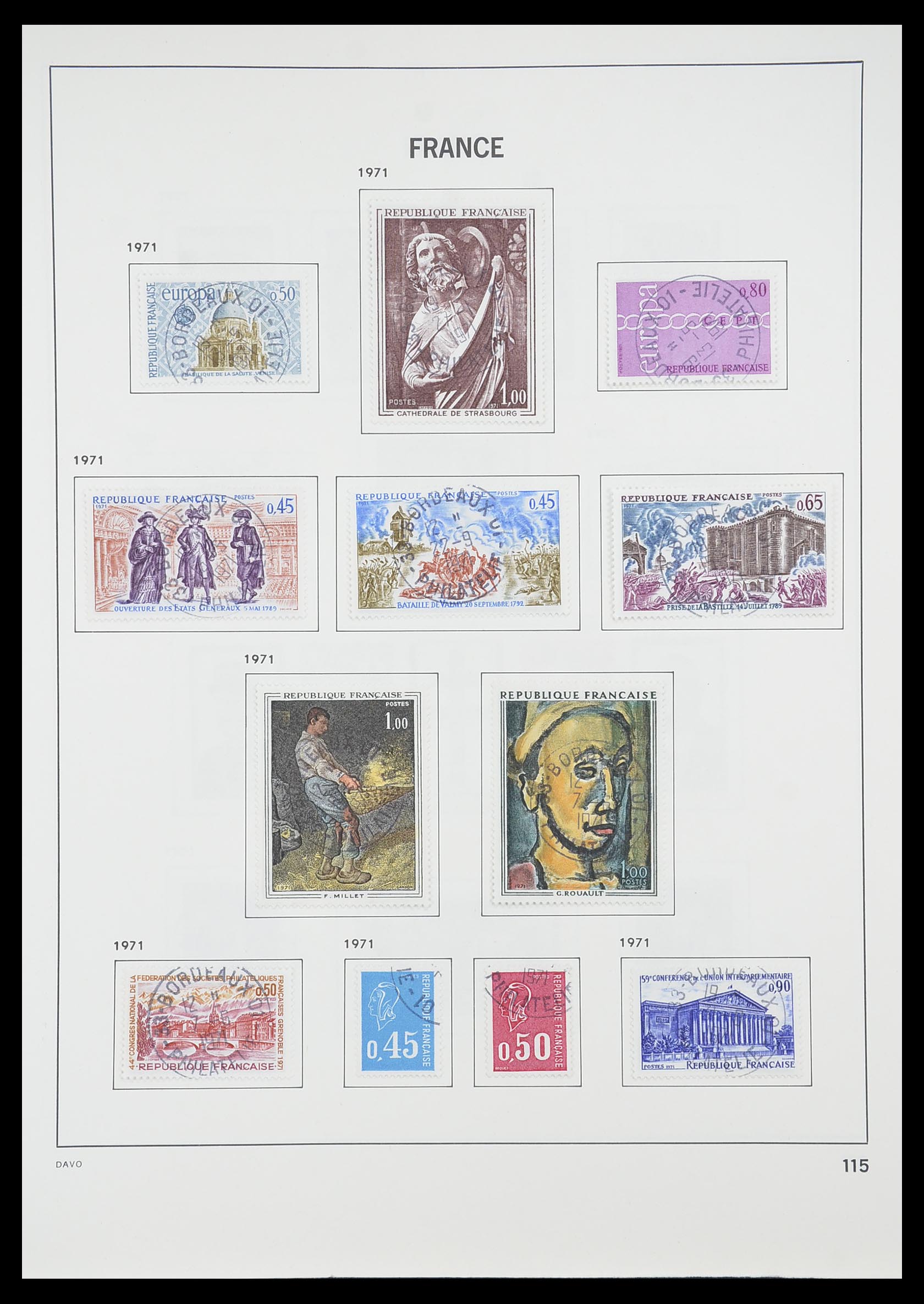 33819 121 - Postzegelverzameling 33819 Frankrijk 1849-1988.