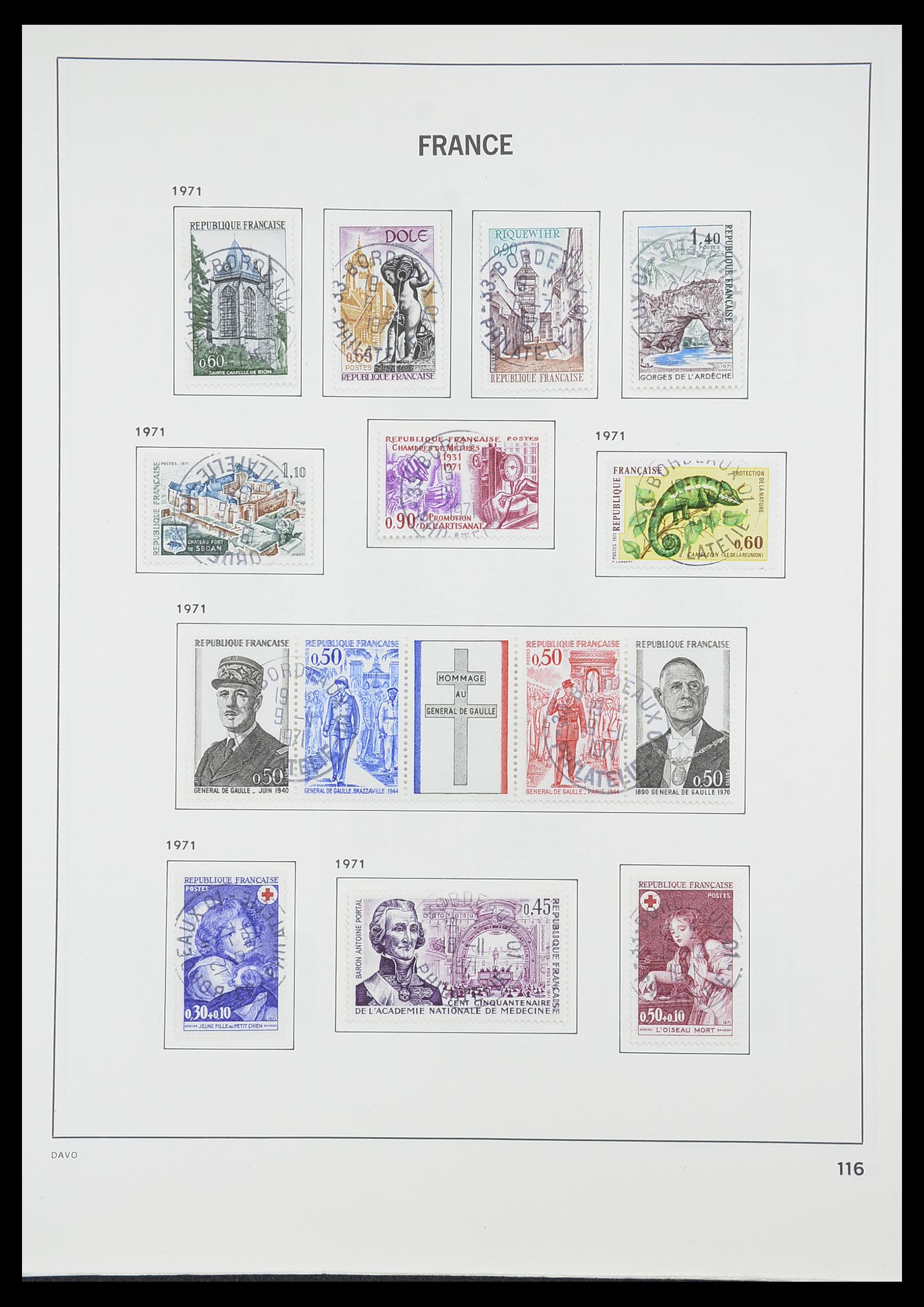 33819 122 - Postzegelverzameling 33819 Frankrijk 1849-1988.