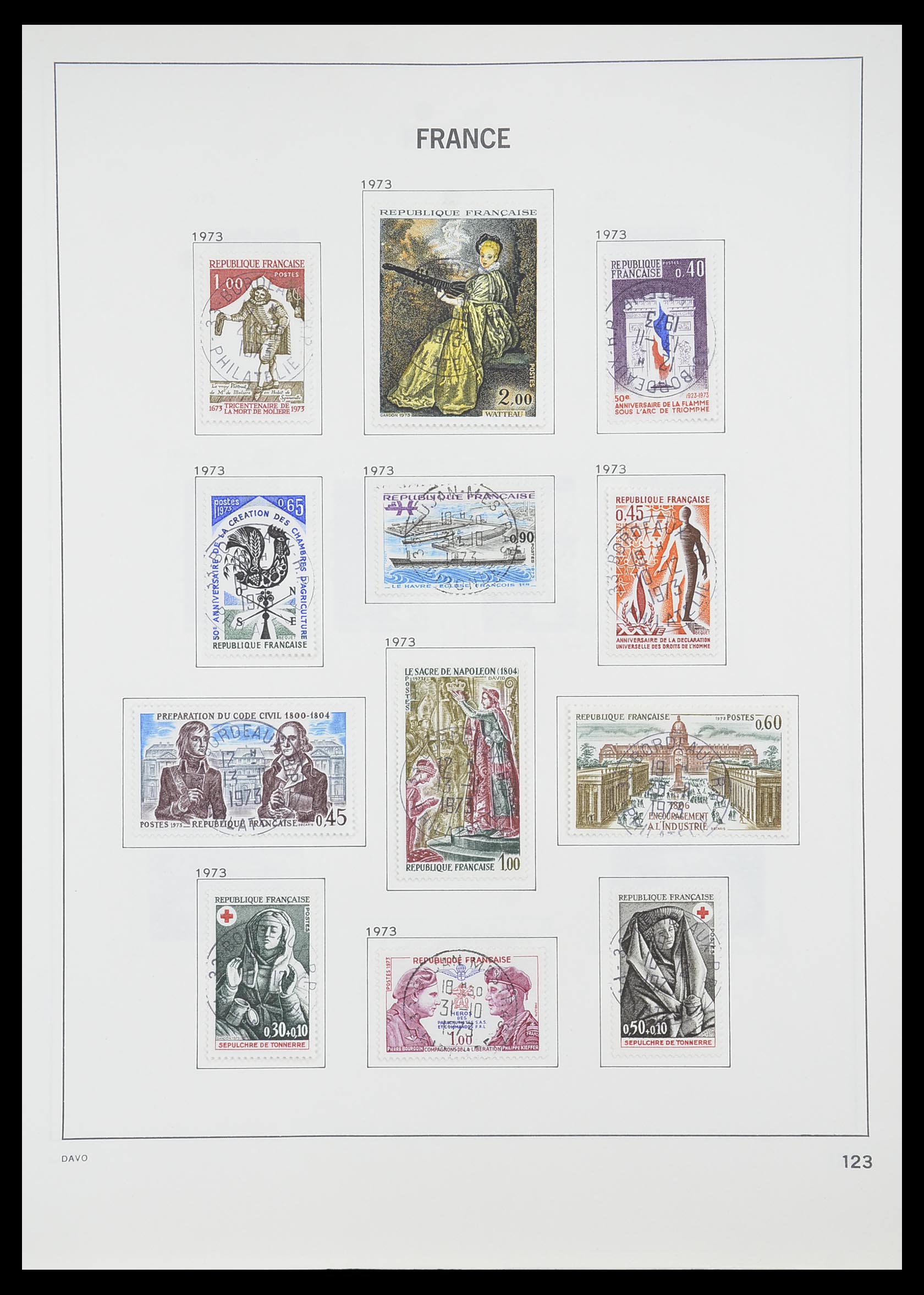 33819 129 - Postzegelverzameling 33819 Frankrijk 1849-1988.