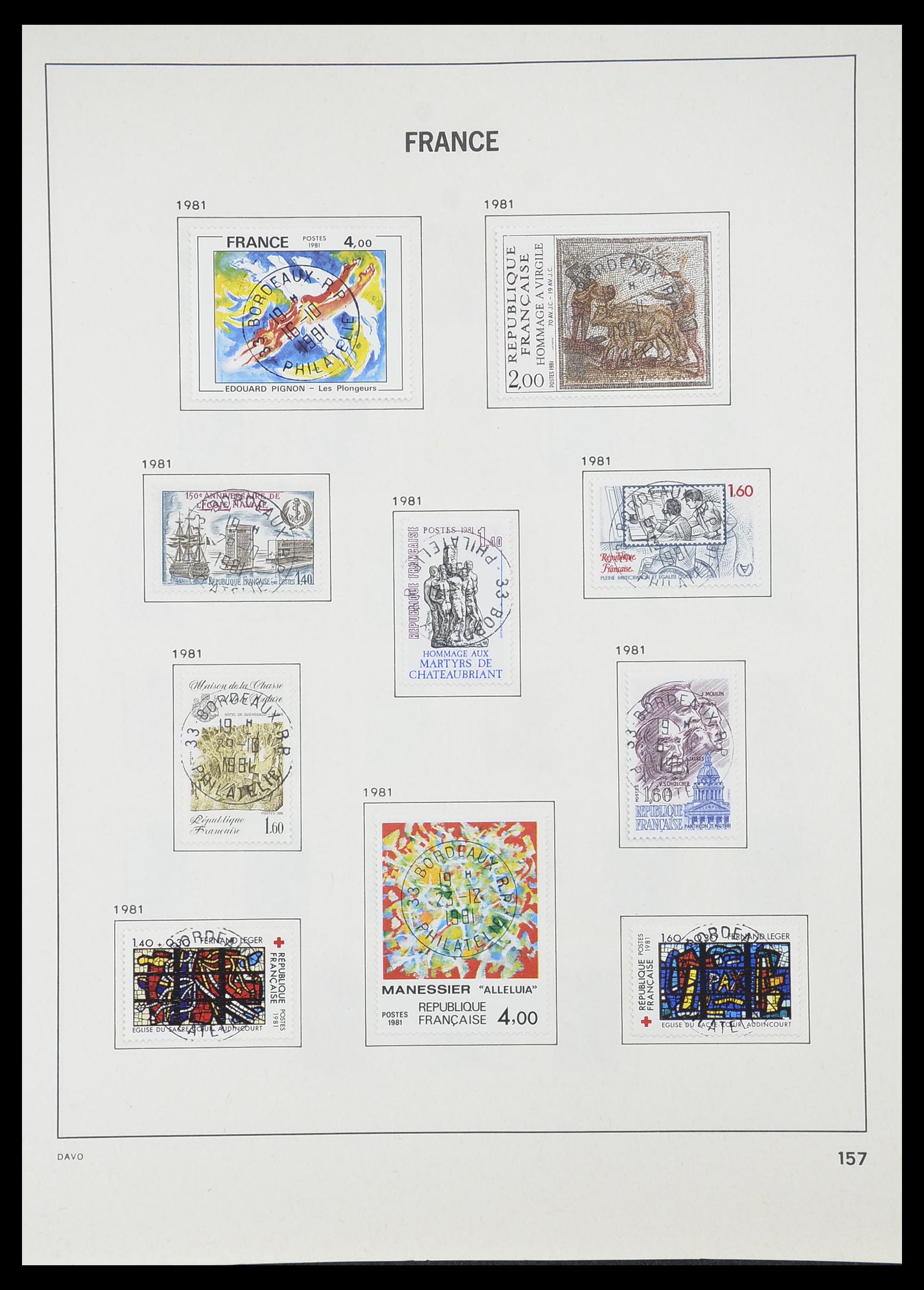 33819 164 - Postzegelverzameling 33819 Frankrijk 1849-1988.