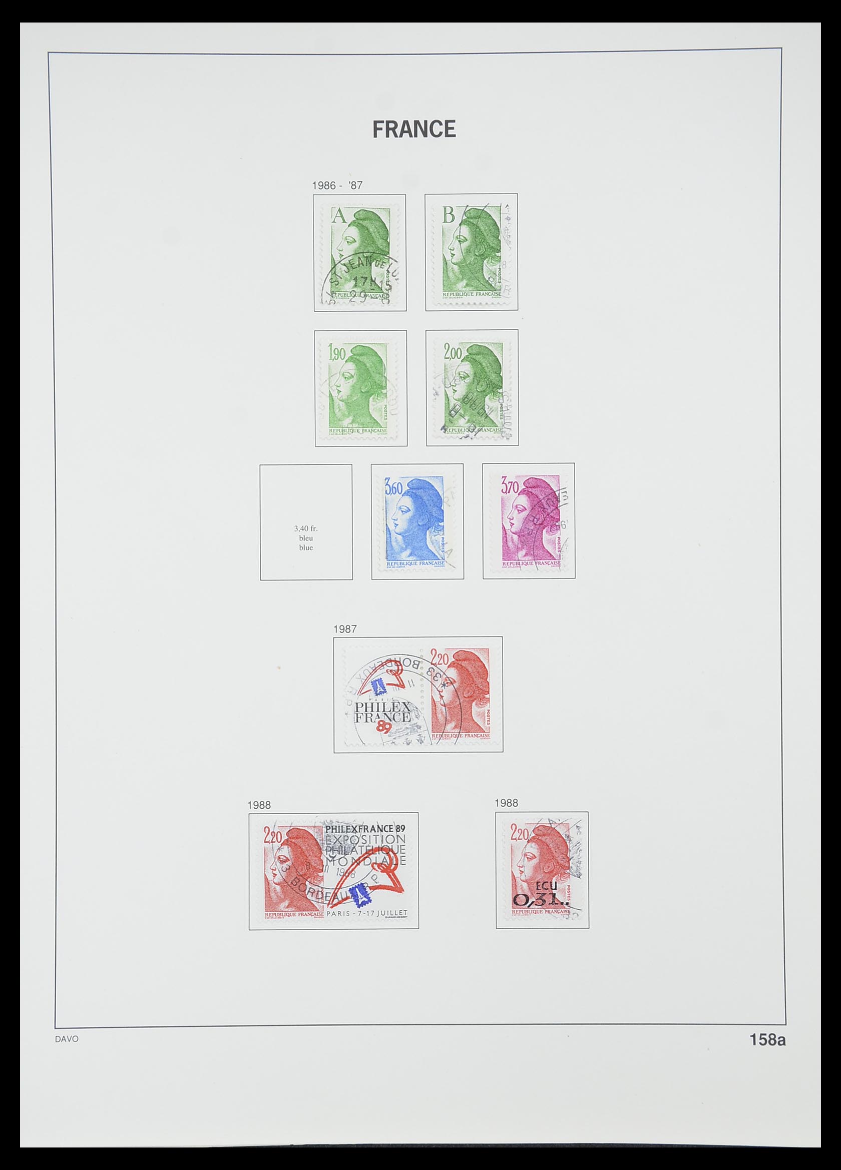 33819 166 - Postzegelverzameling 33819 Frankrijk 1849-1988.