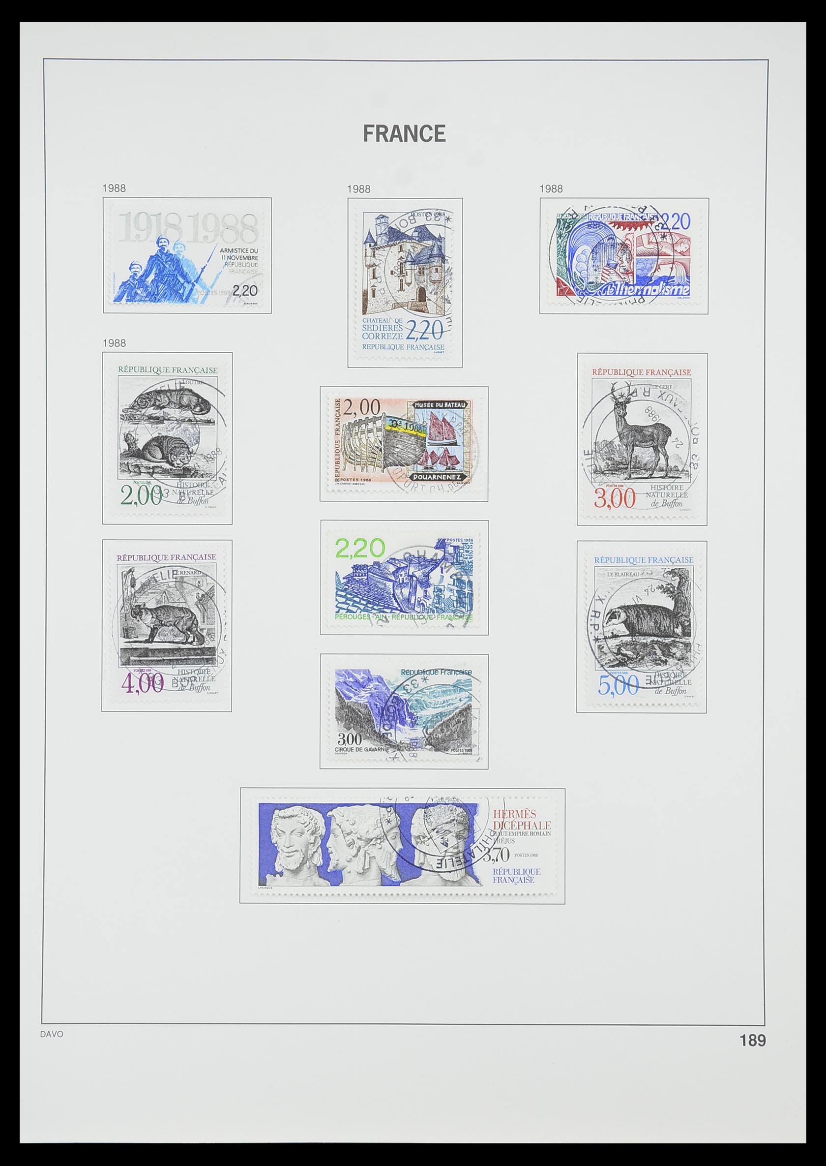 33819 197 - Postzegelverzameling 33819 Frankrijk 1849-1988.