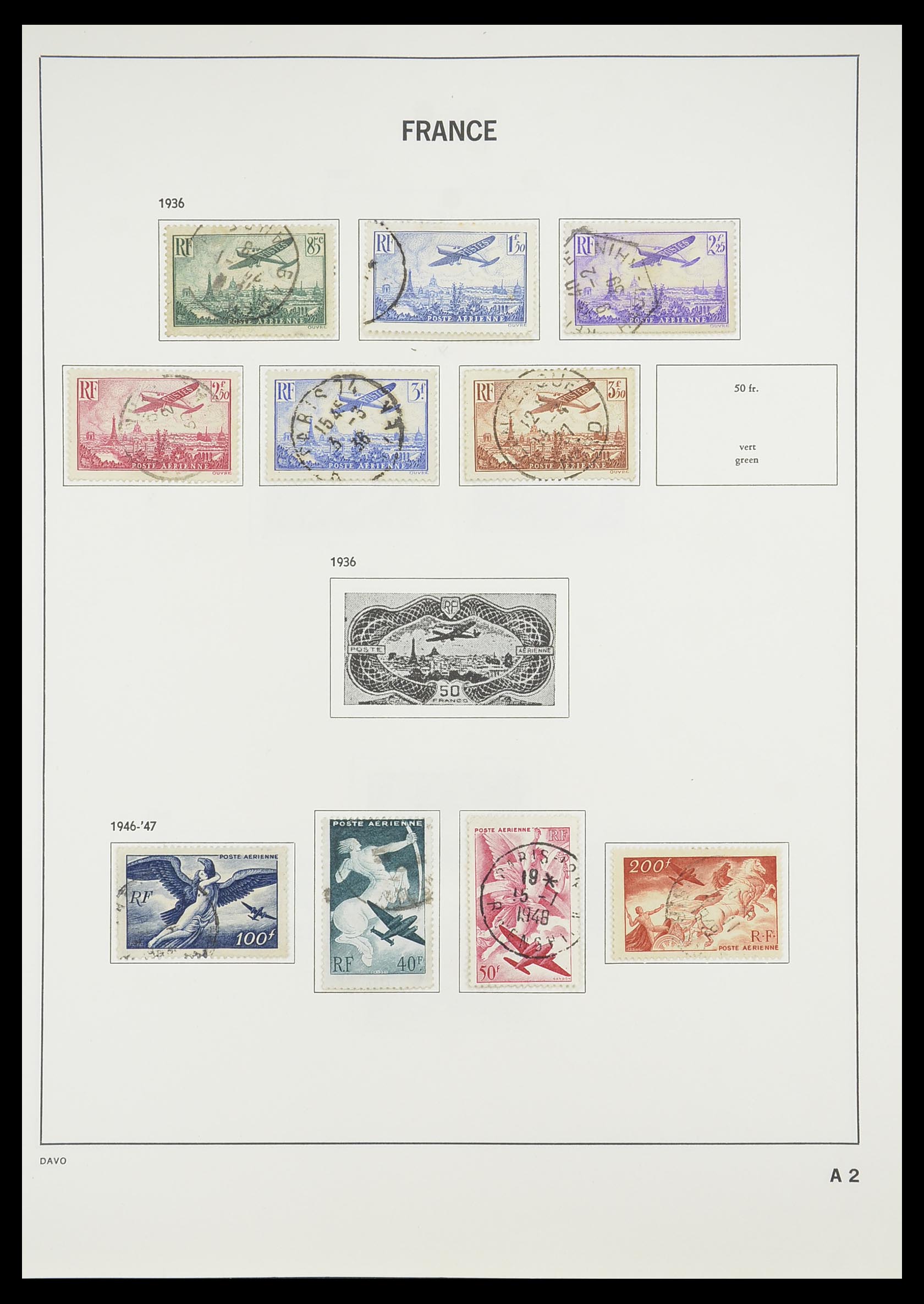 33819 200 - Stamp collection 33819 France 1849-1988.