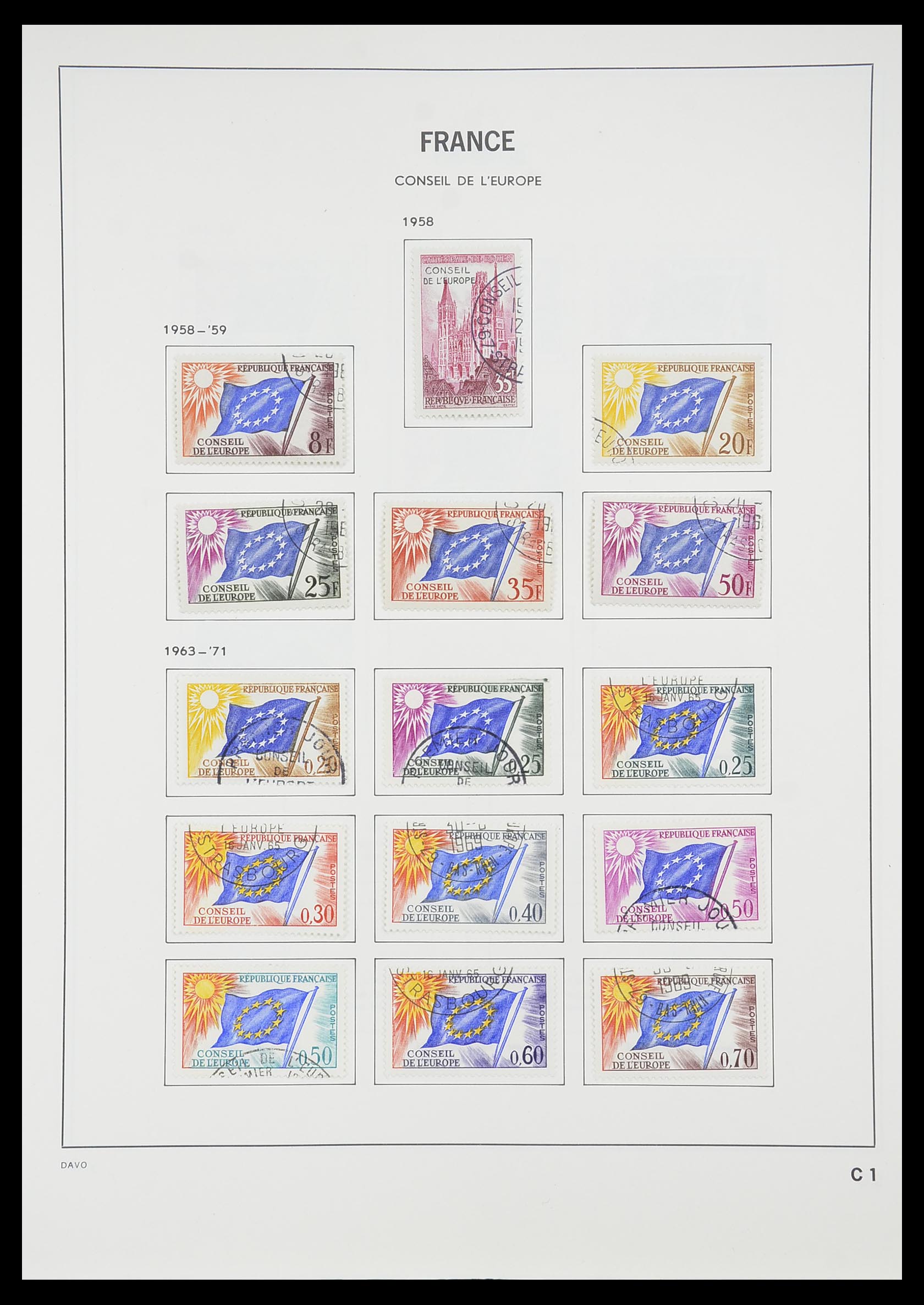 33819 213 - Postzegelverzameling 33819 Frankrijk 1849-1988.
