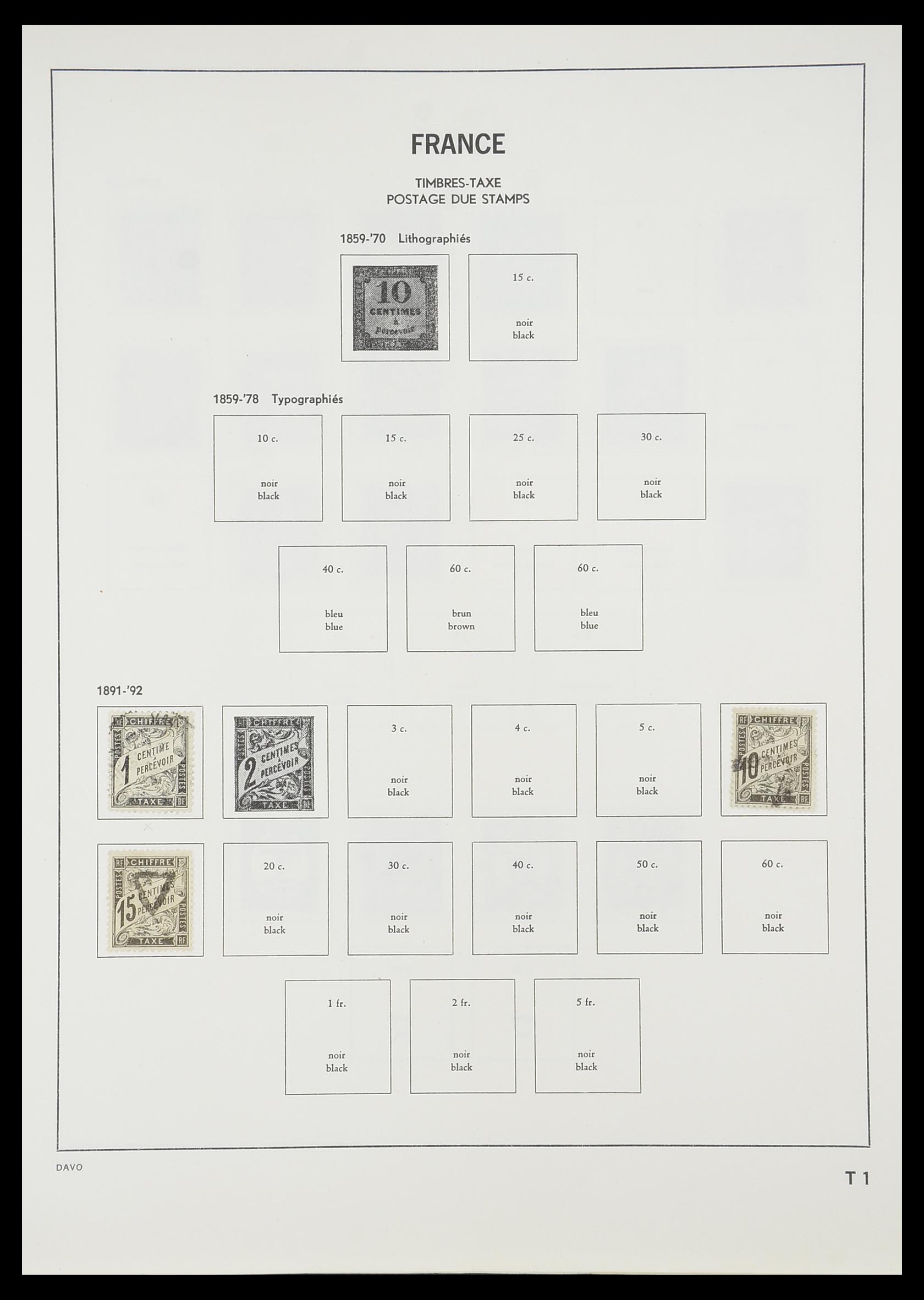 33819 218 - Postzegelverzameling 33819 Frankrijk 1849-1988.