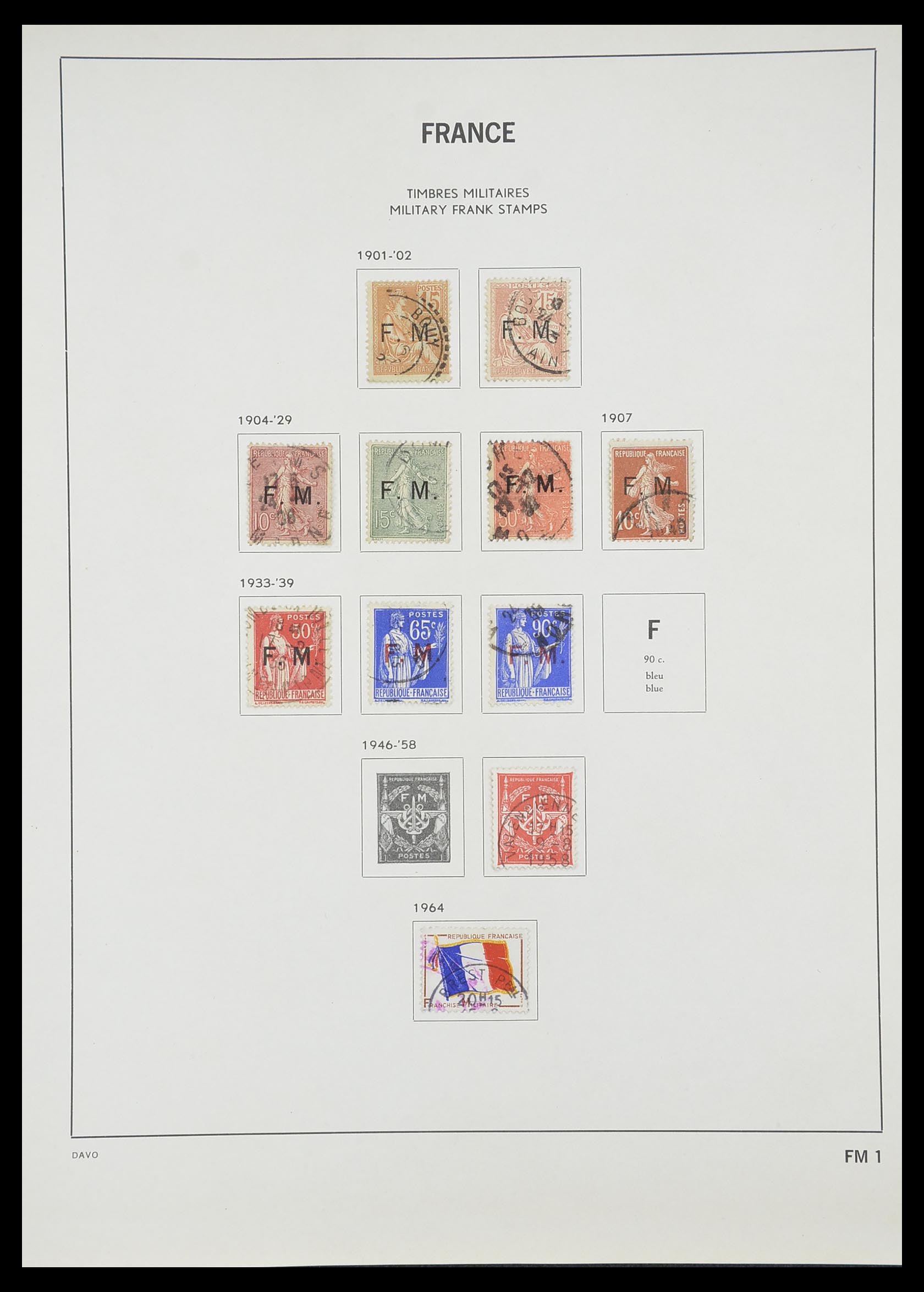 33819 224 - Postzegelverzameling 33819 Frankrijk 1849-1988.