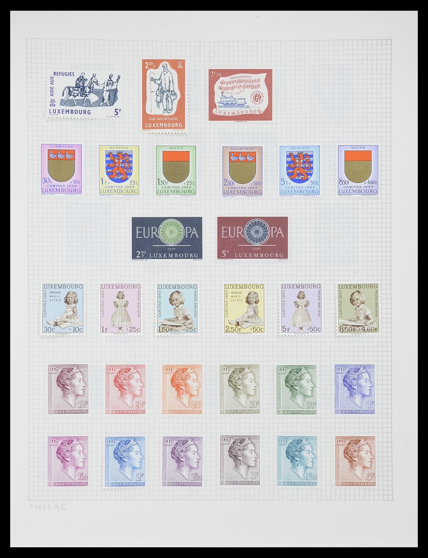 33820 033 - Stamp collection 33820 Luxembourg 1880-2000.