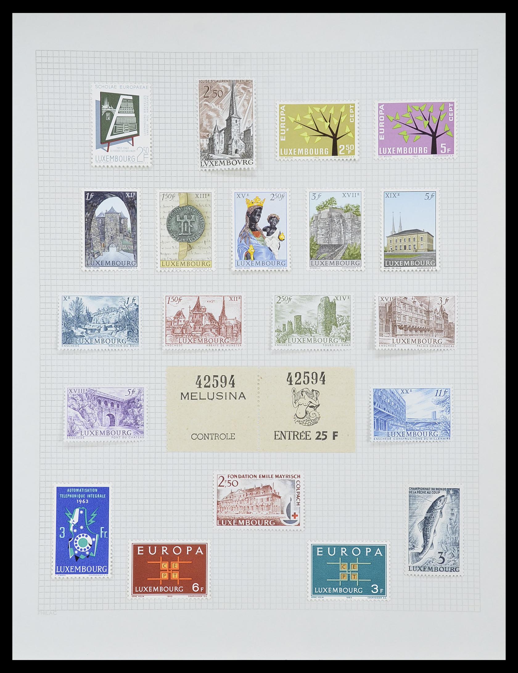 33820 035 - Postzegelverzameling 33820 Luxemburg 1880-2000.