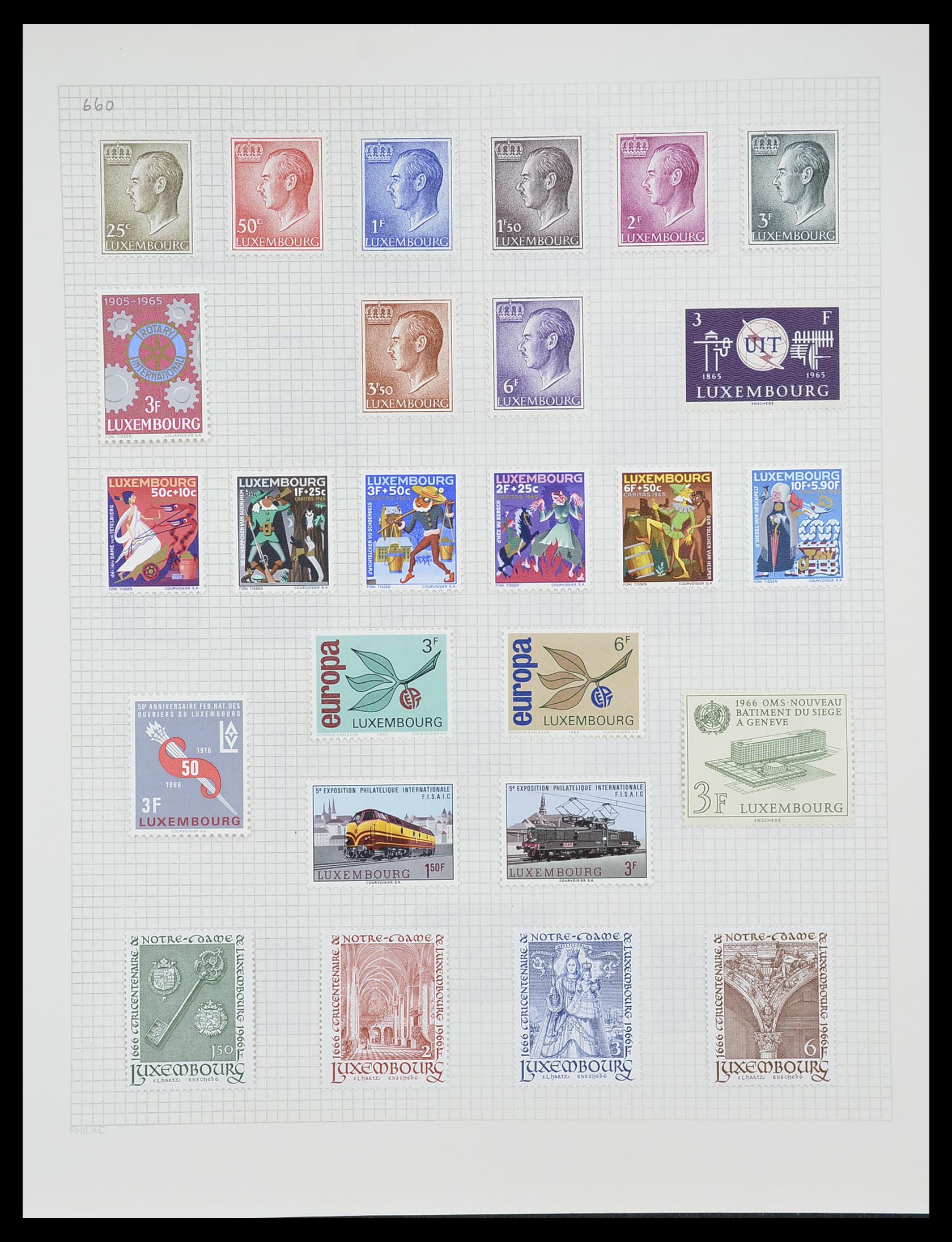33820 037 - Postzegelverzameling 33820 Luxemburg 1880-2000.