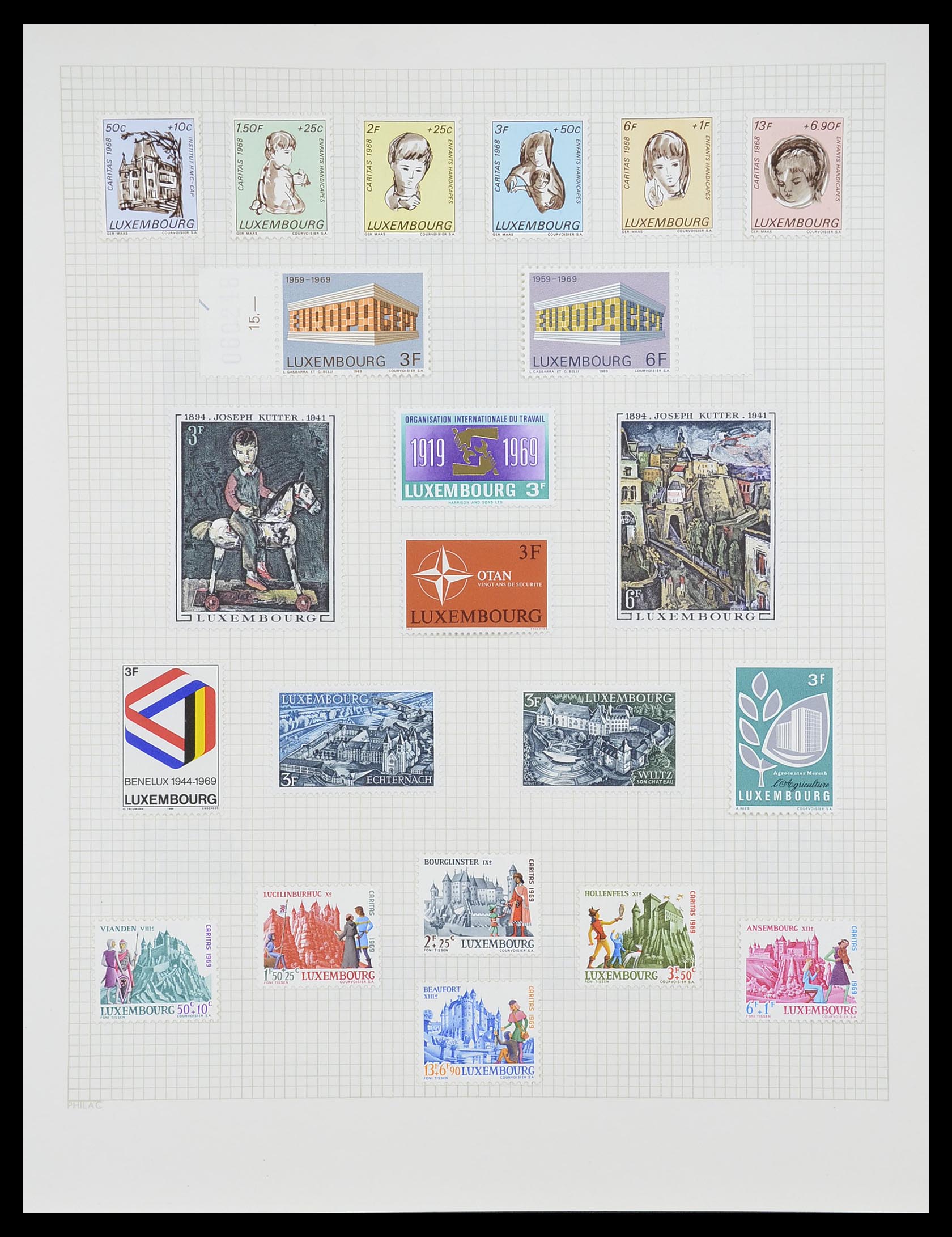 33820 040 - Postzegelverzameling 33820 Luxemburg 1880-2000.