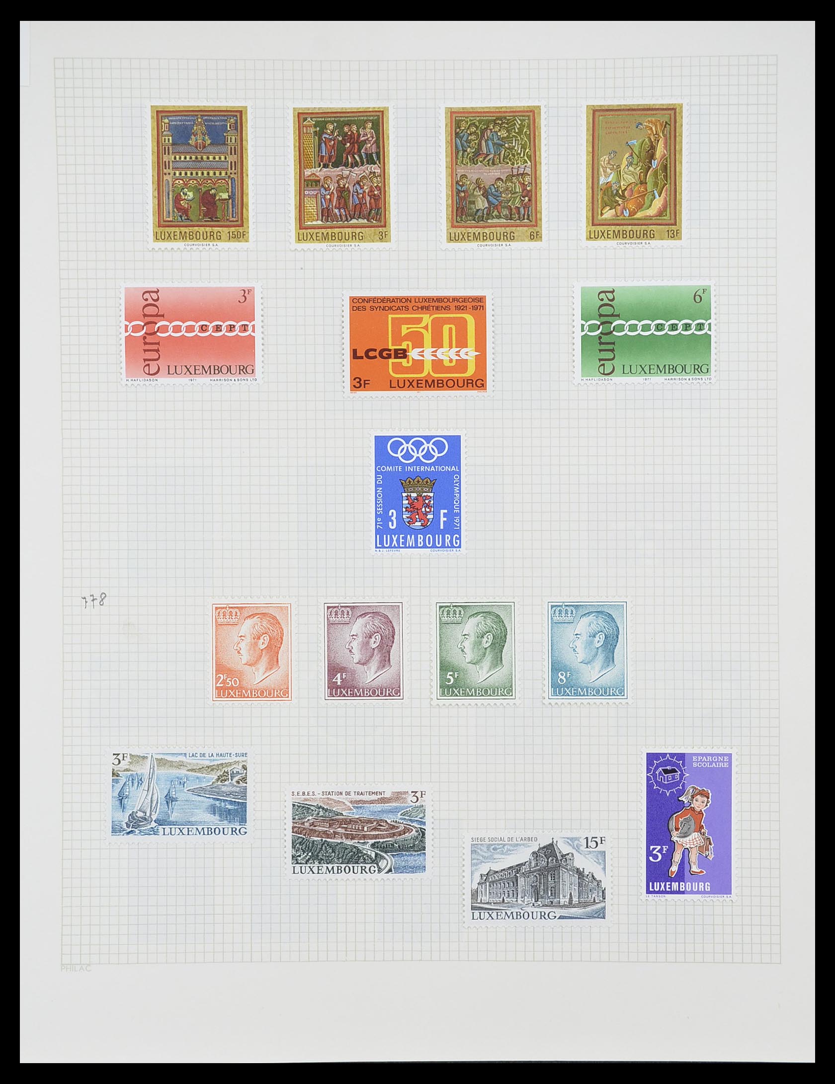 33820 043 - Postzegelverzameling 33820 Luxemburg 1880-2000.