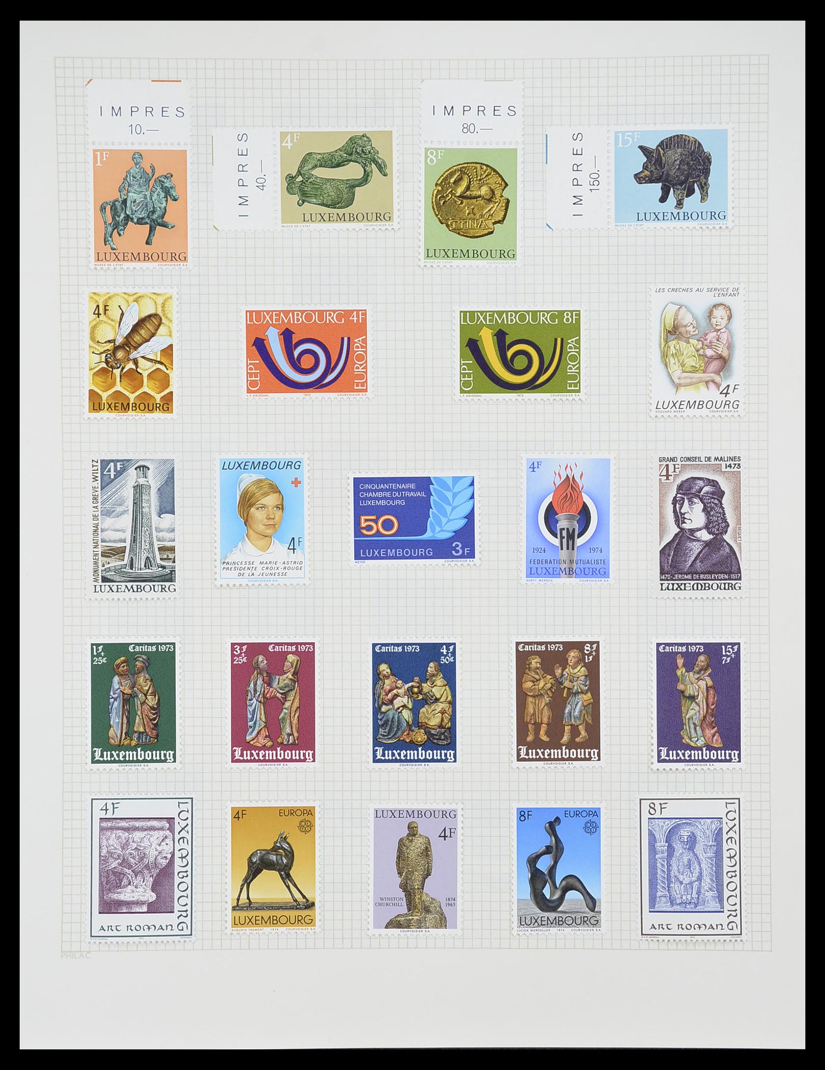 33820 045 - Postzegelverzameling 33820 Luxemburg 1880-2000.