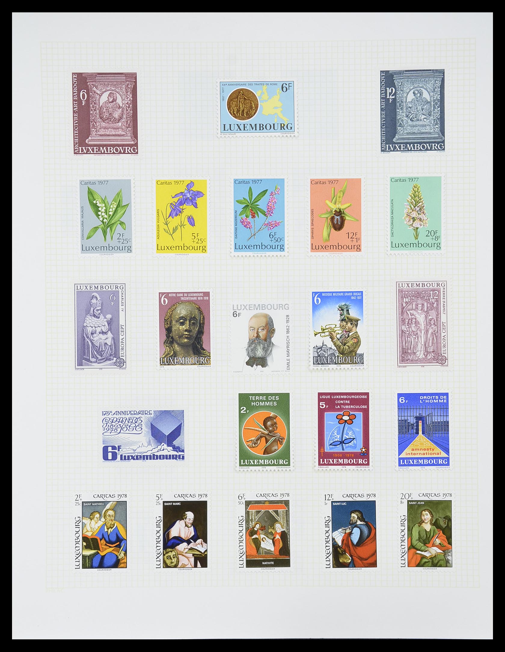 33820 052 - Postzegelverzameling 33820 Luxemburg 1880-2000.
