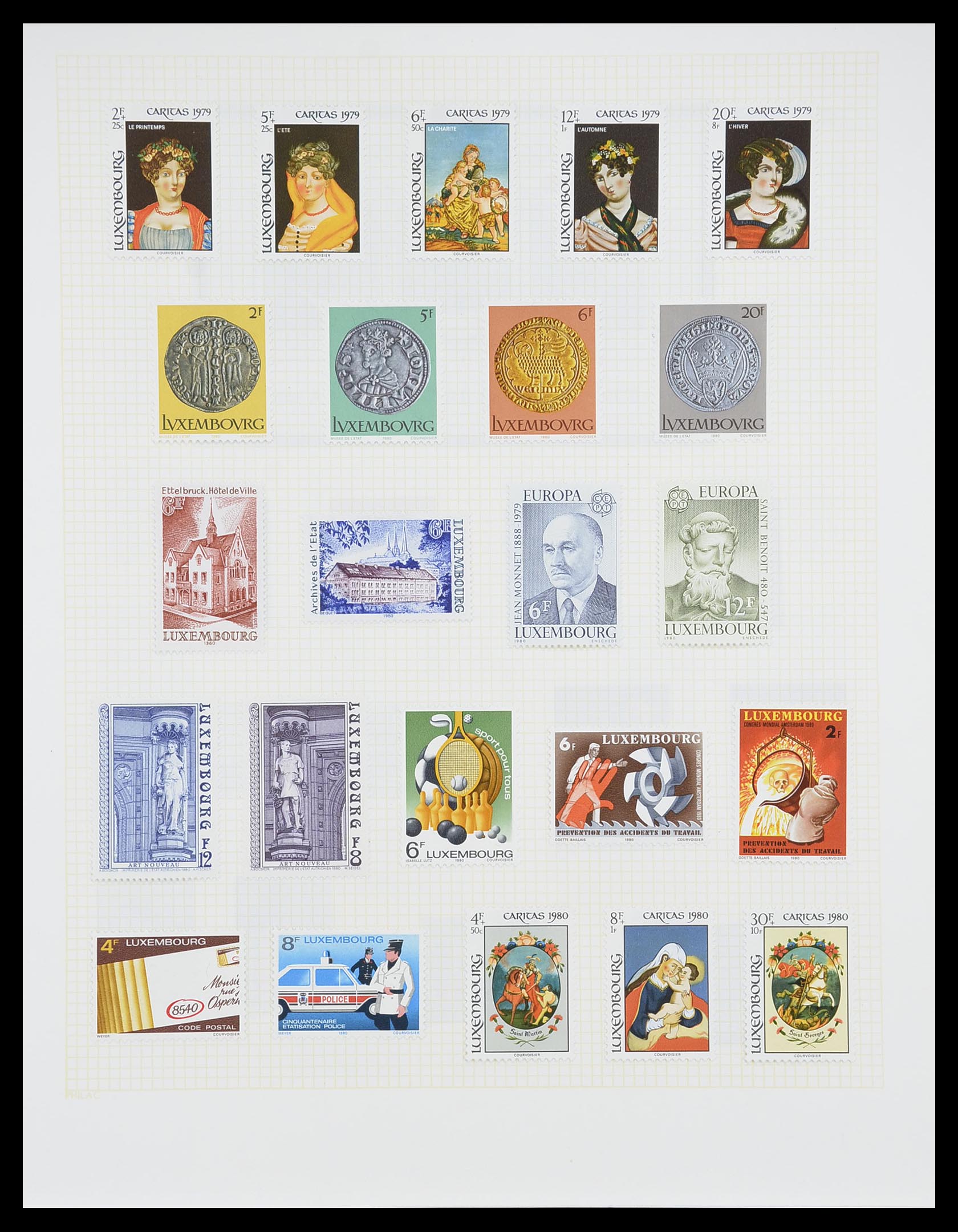 33820 054 - Postzegelverzameling 33820 Luxemburg 1880-2000.