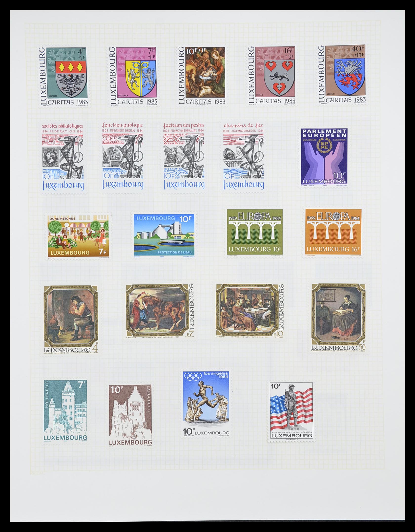 33820 058 - Postzegelverzameling 33820 Luxemburg 1880-2000.