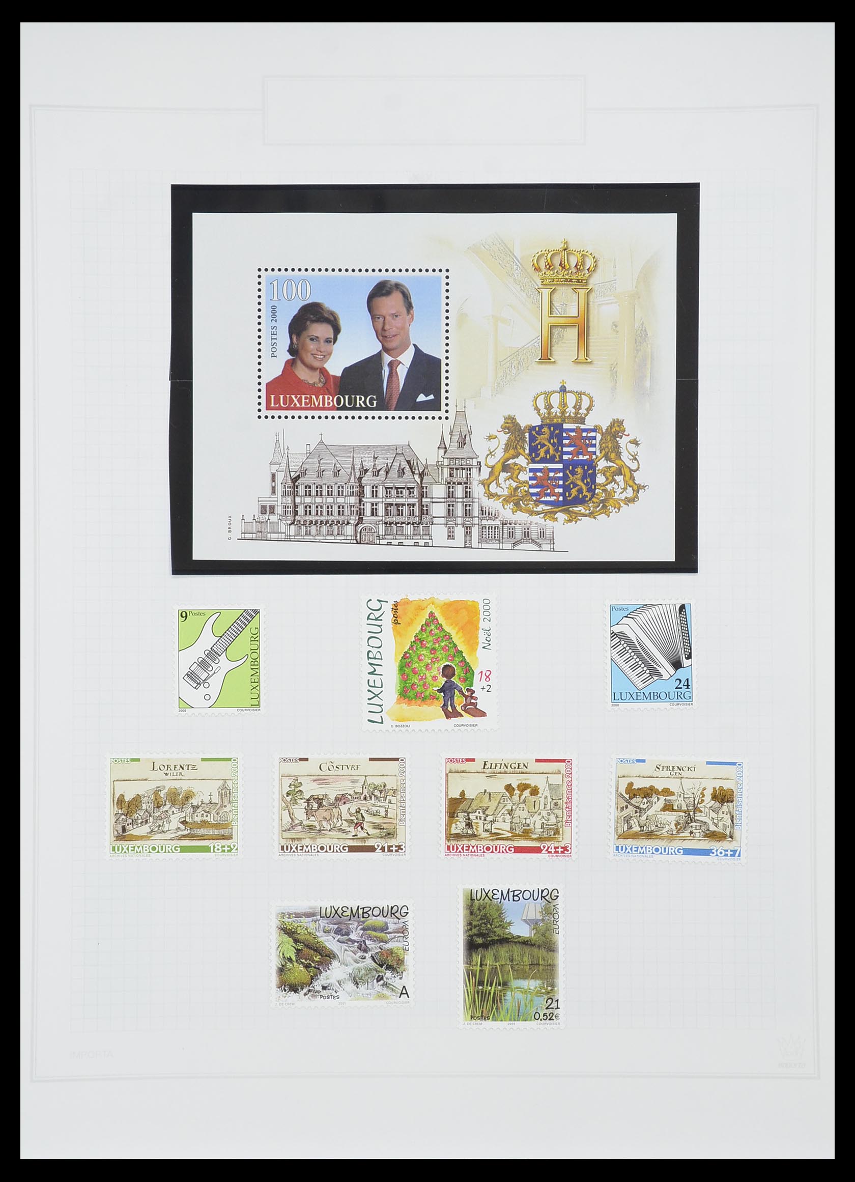 33820 084 - Postzegelverzameling 33820 Luxemburg 1880-2000.