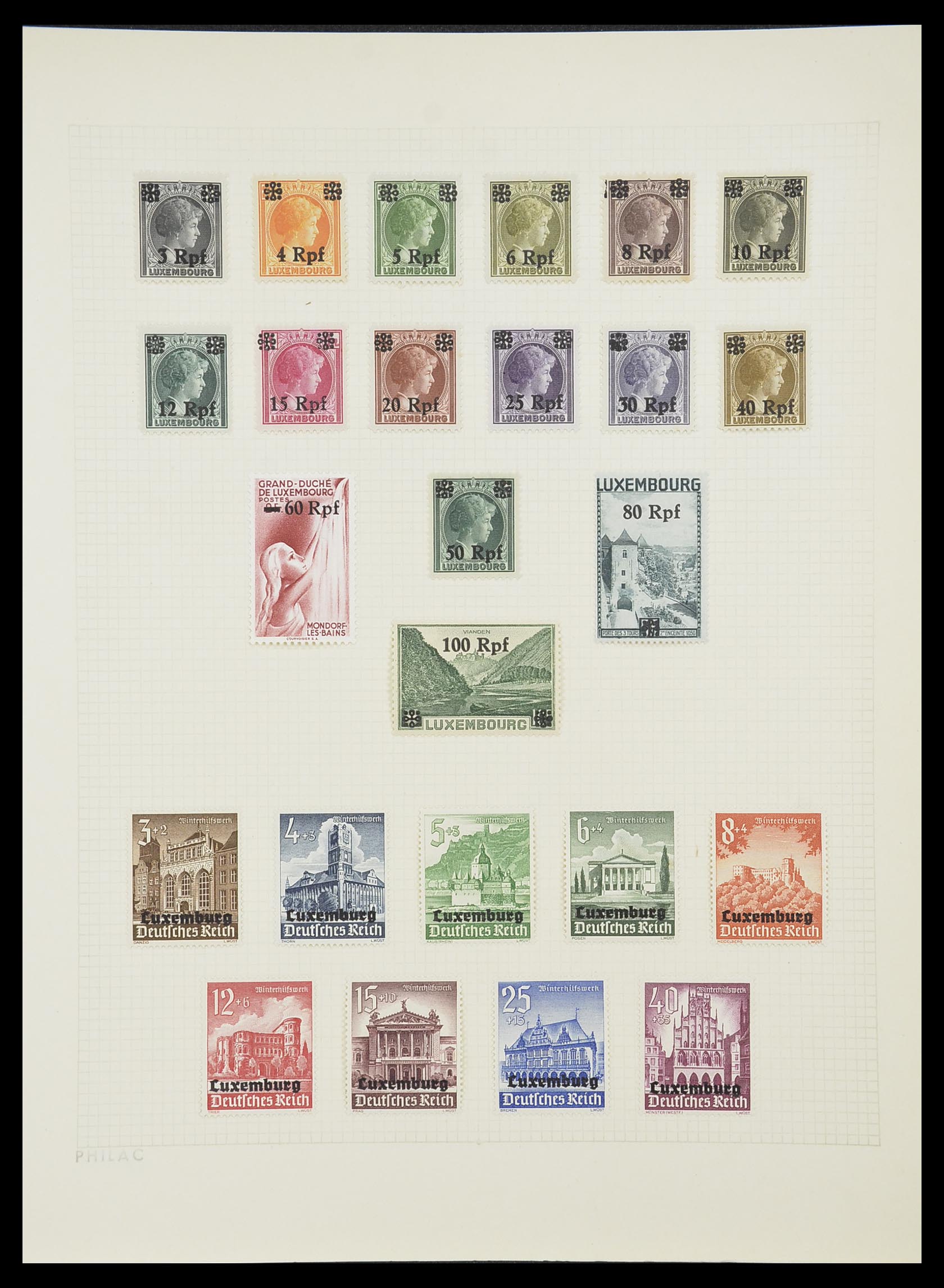 33820 091 - Postzegelverzameling 33820 Luxemburg 1880-2000.