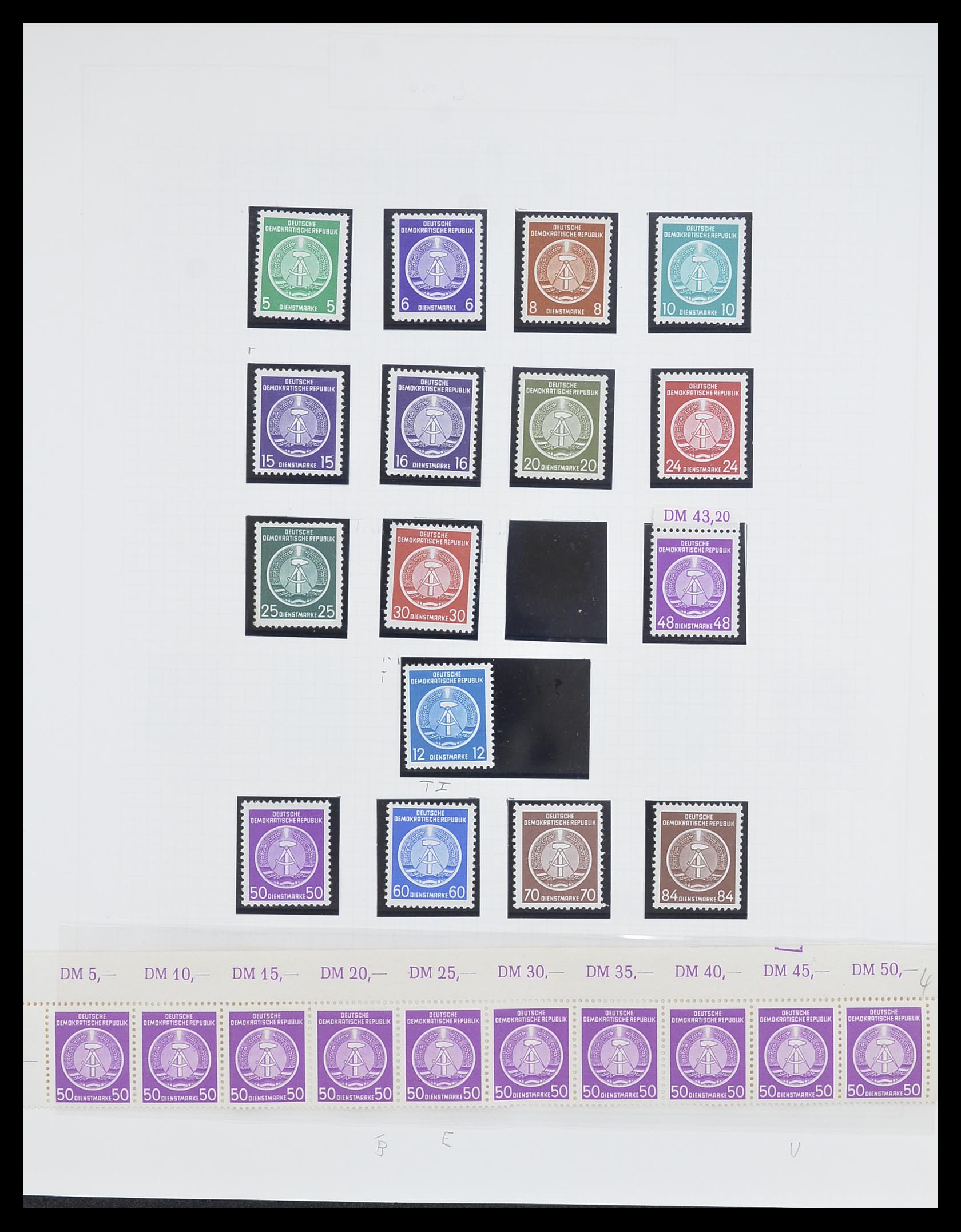 33821 005 - Postzegelverzameling 33821 DDR dienst.