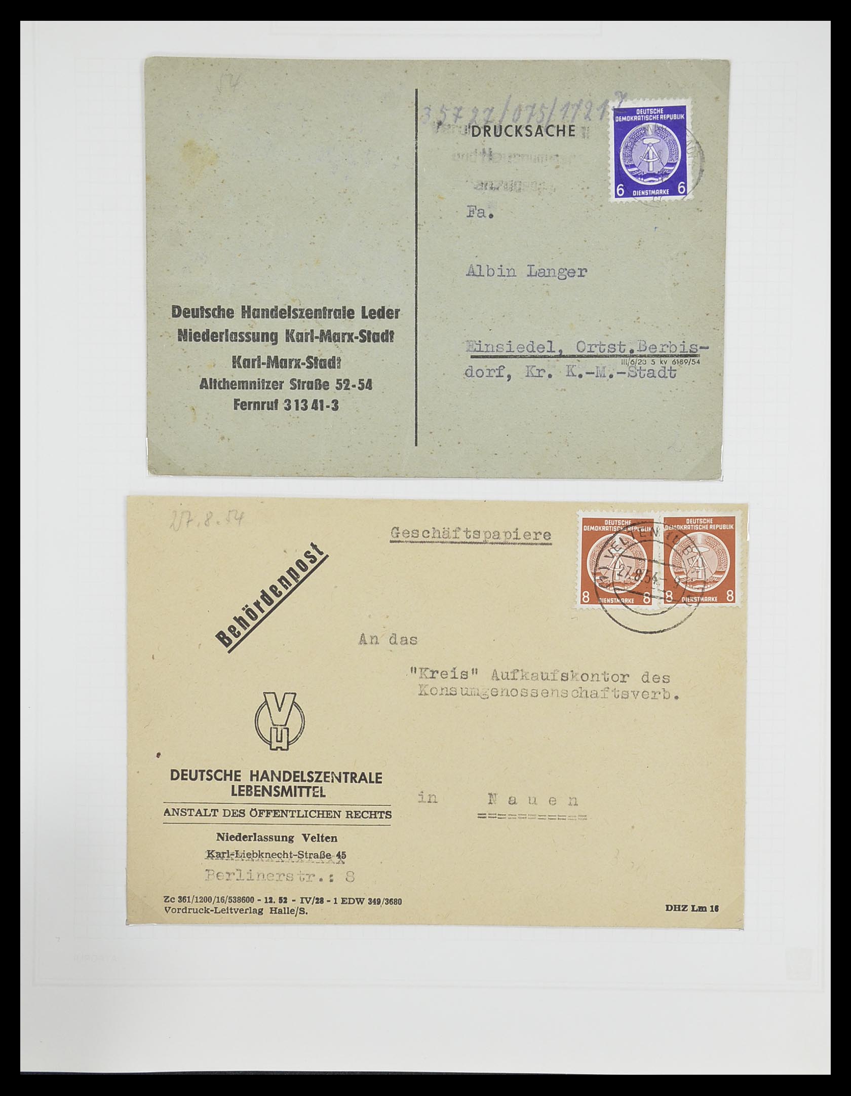 33821 012 - Postzegelverzameling 33821 DDR dienst.