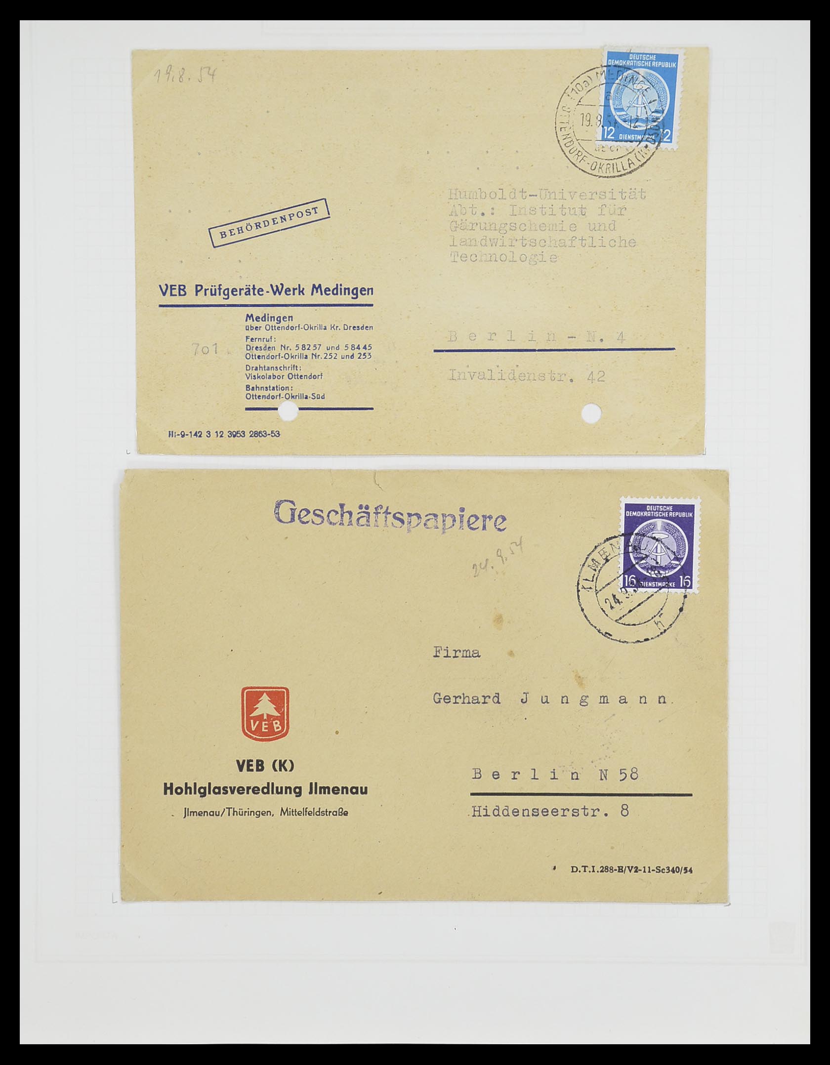 33821 013 - Postzegelverzameling 33821 DDR dienst.