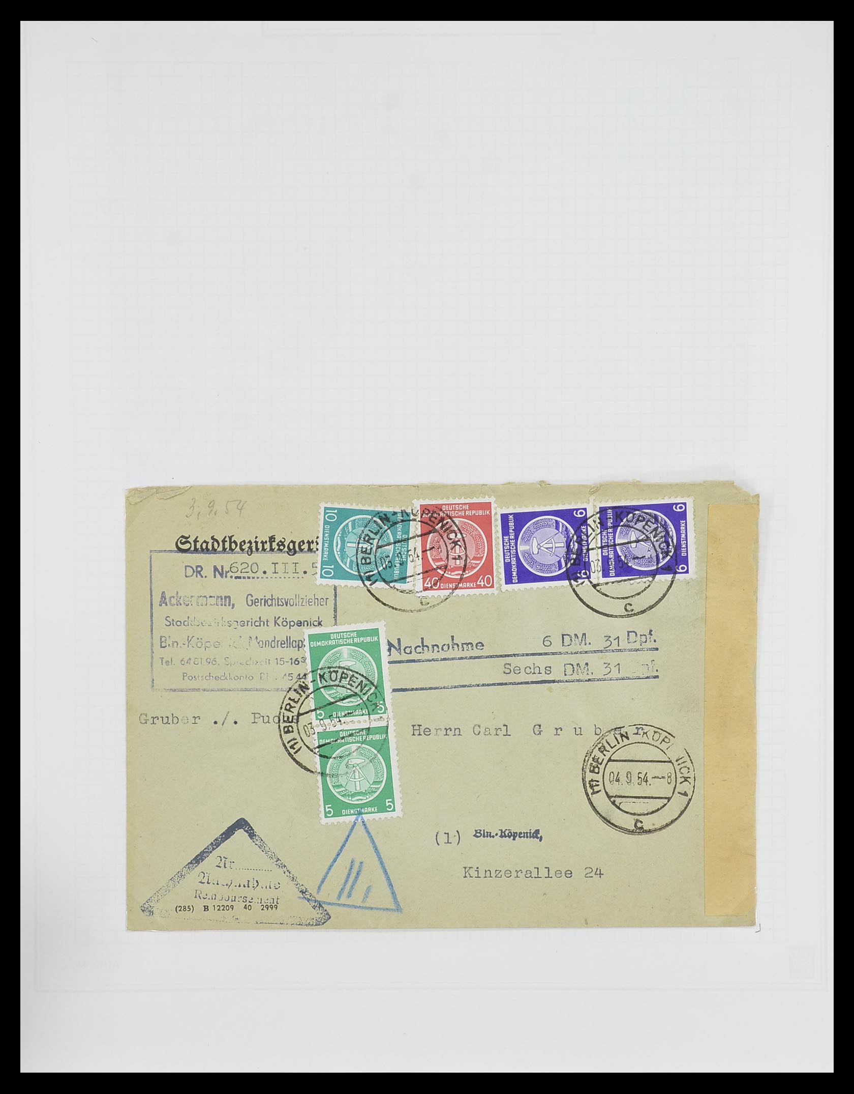 33821 015 - Postzegelverzameling 33821 DDR dienst.