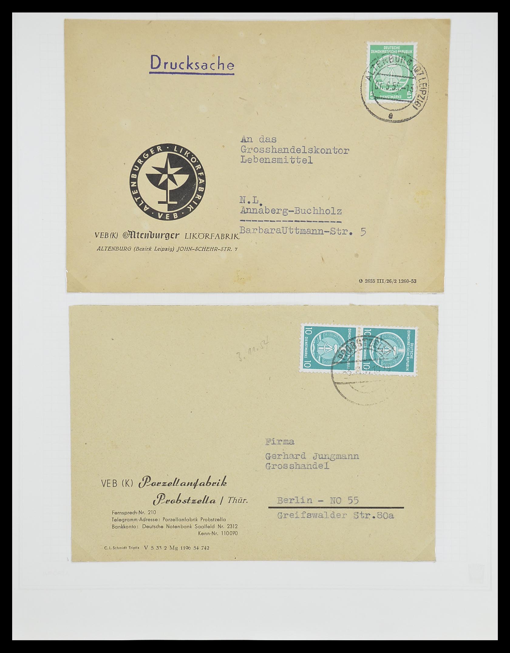 33821 016 - Postzegelverzameling 33821 DDR dienst.