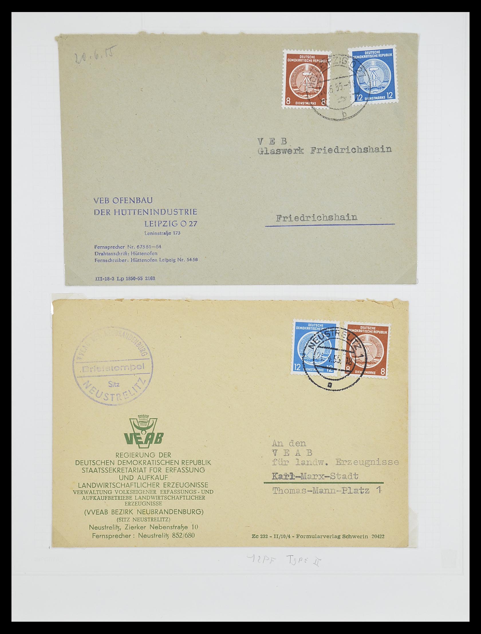 33821 018 - Stamp collection 33821 DDR service.