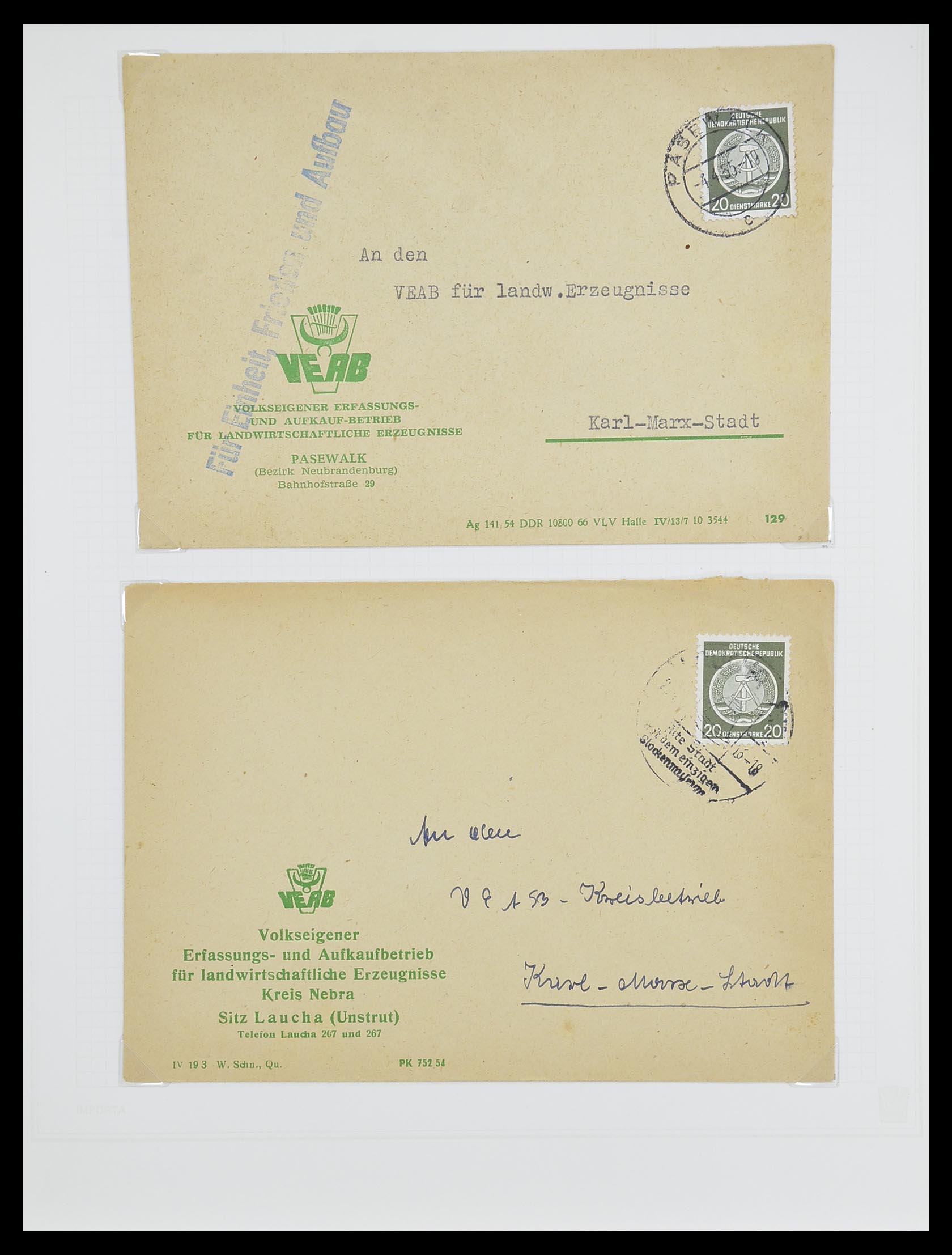 33821 021 - Stamp collection 33821 DDR service.