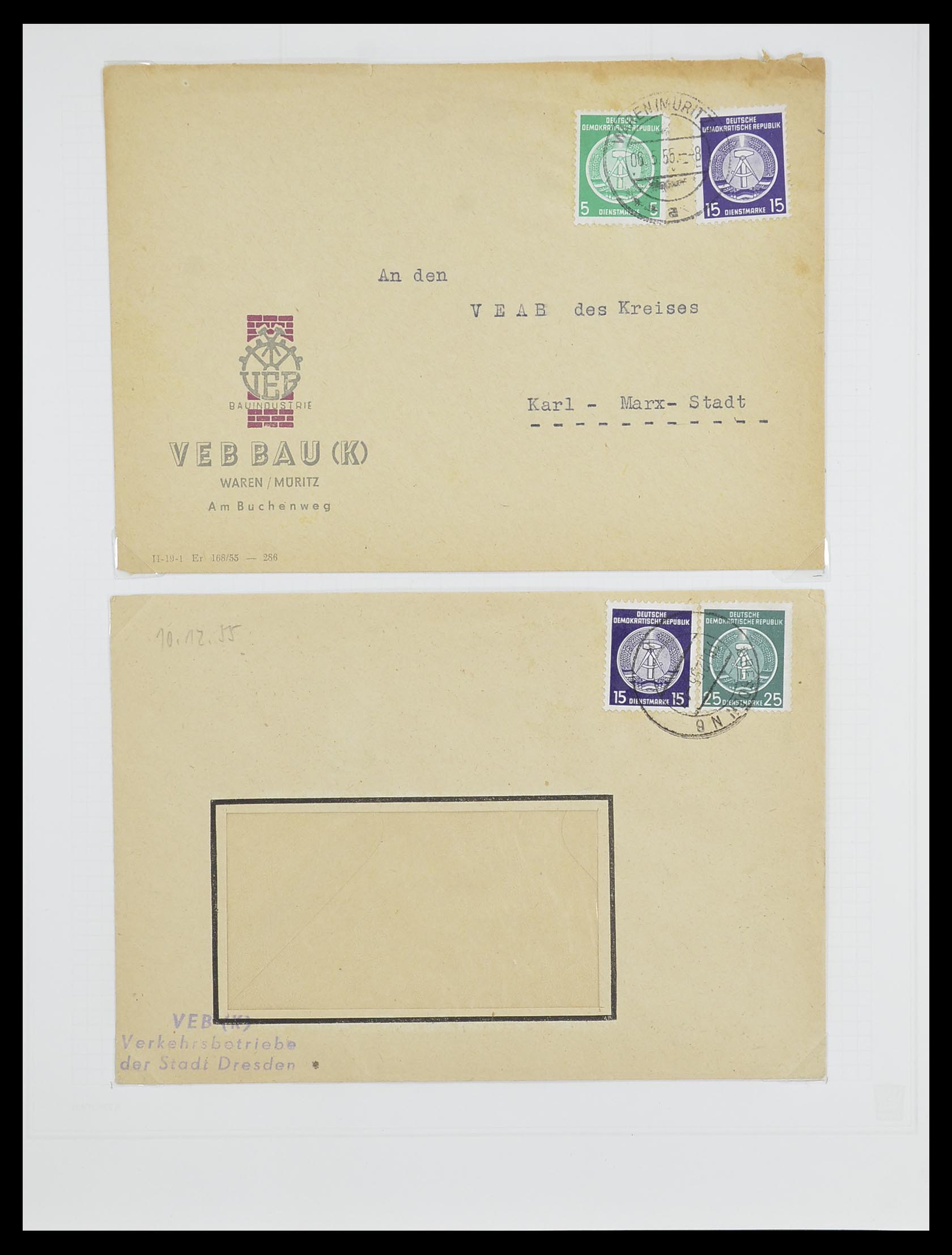 33821 022 - Stamp collection 33821 DDR service.