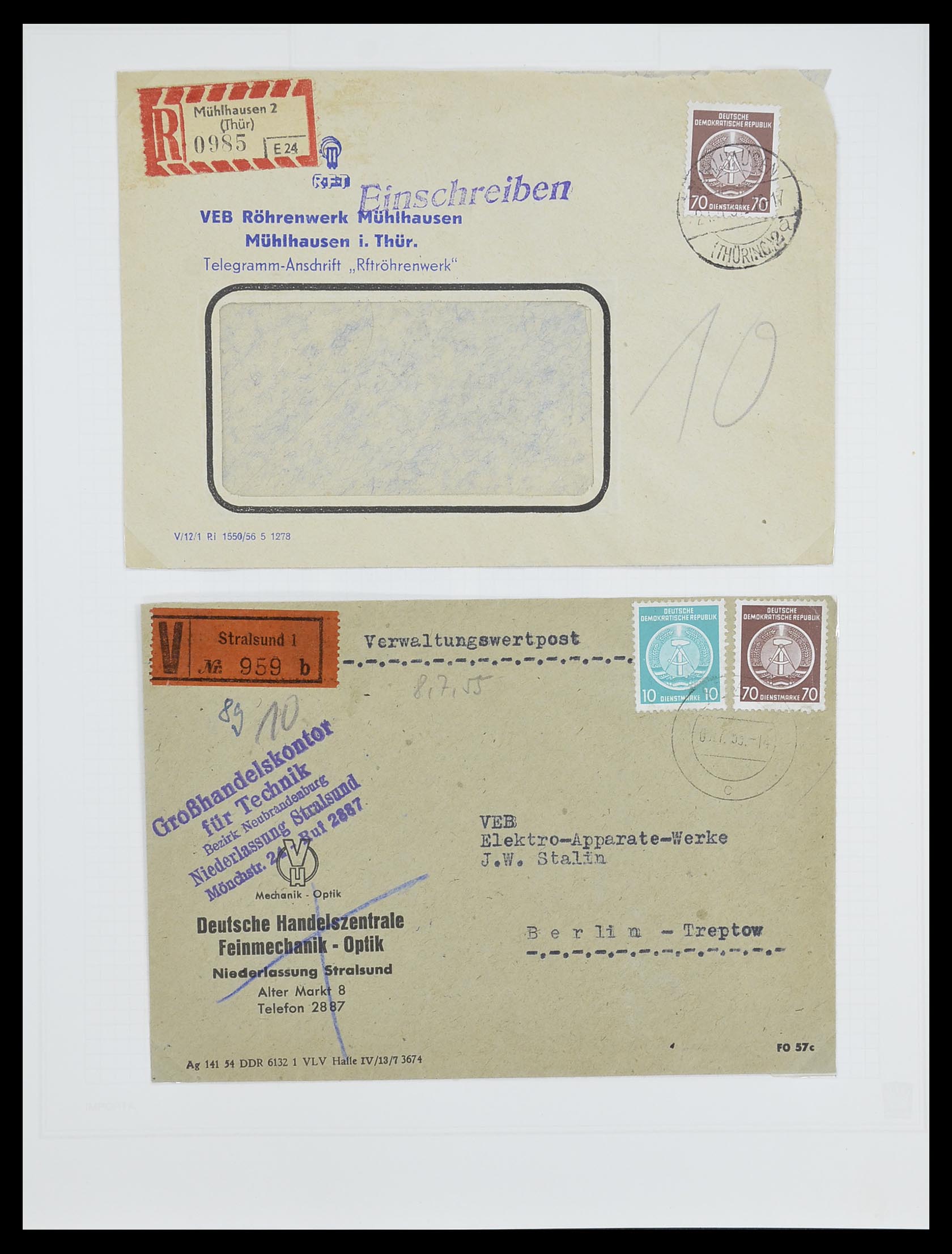 33821 029 - Postzegelverzameling 33821 DDR dienst.