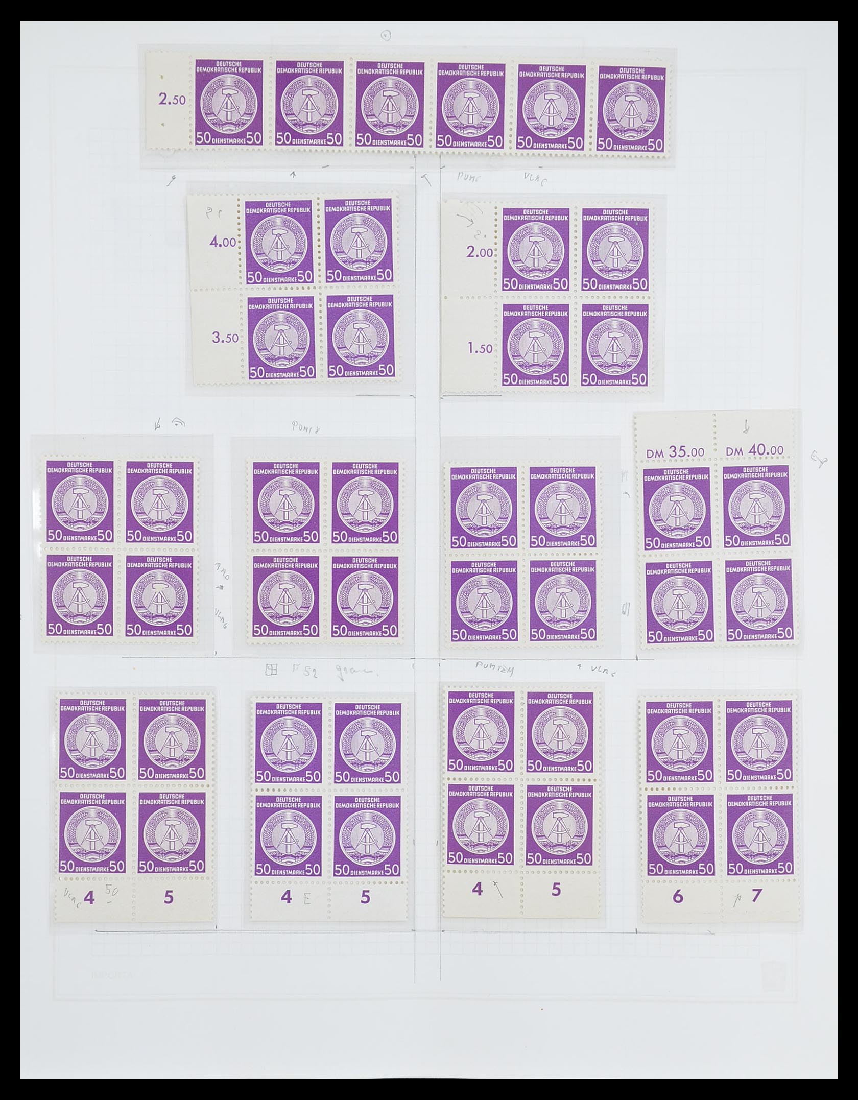 33821 033 - Postzegelverzameling 33821 DDR dienst.