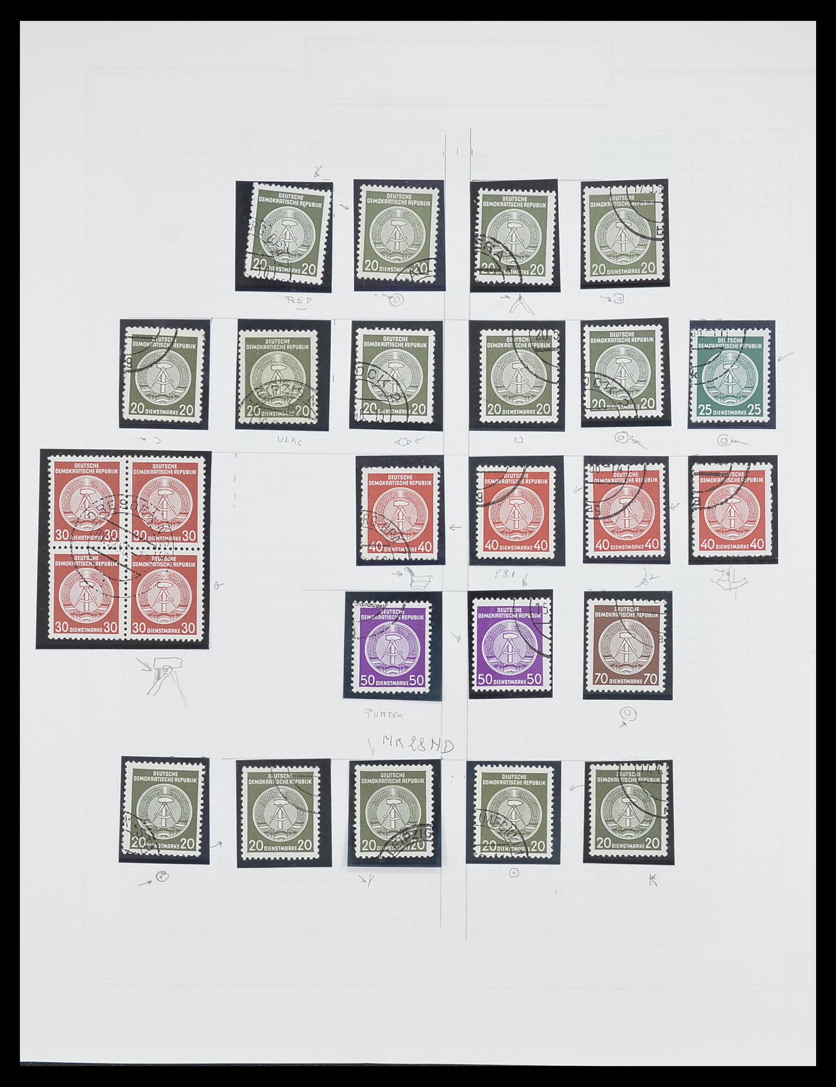 33821 039 - Postzegelverzameling 33821 DDR dienst.