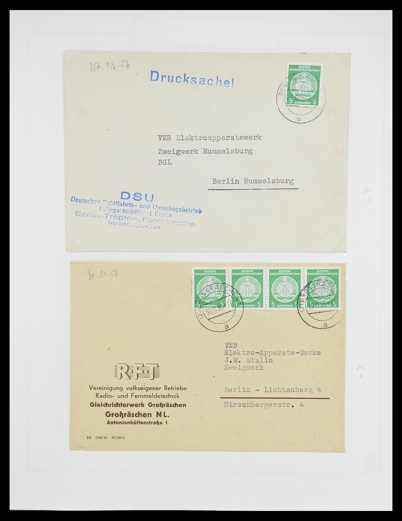 33821 040 - Postzegelverzameling 33821 DDR dienst.
