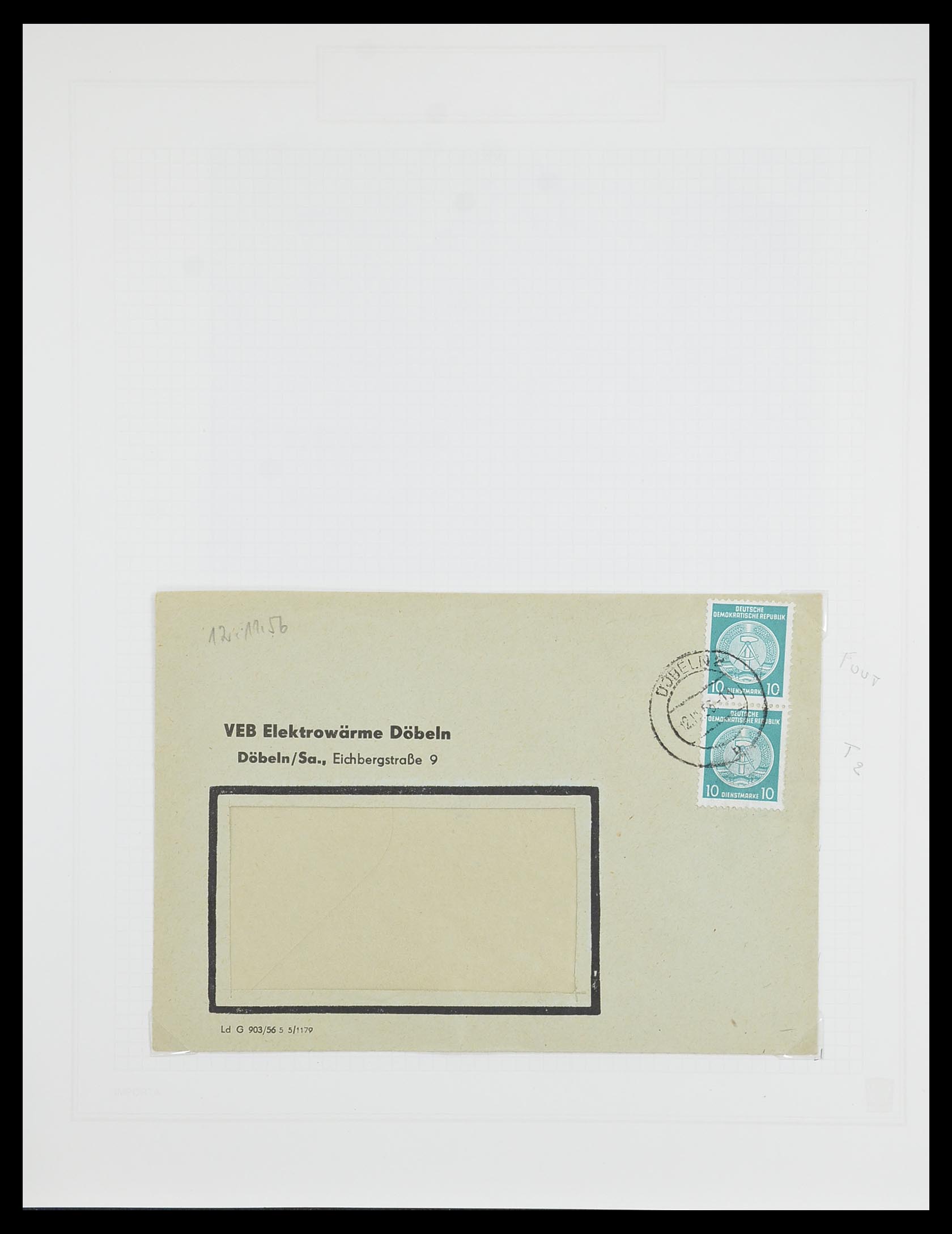 33821 043 - Postzegelverzameling 33821 DDR dienst.