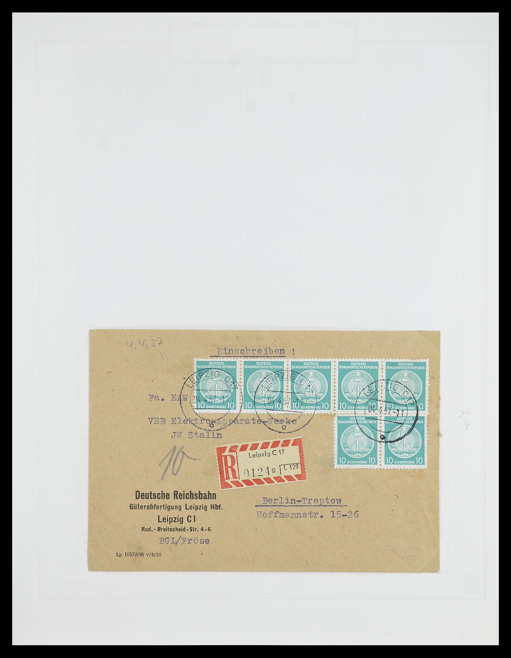 33821 045 - Postzegelverzameling 33821 DDR dienst.