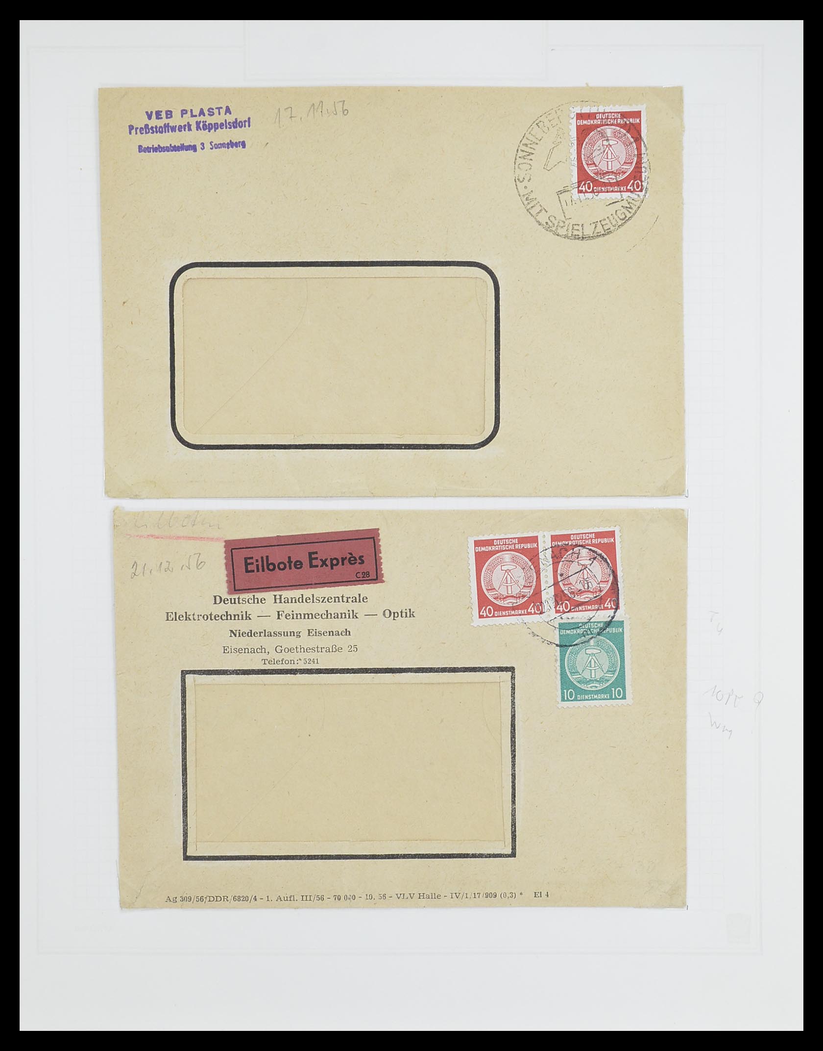 33821 056 - Stamp collection 33821 DDR service.