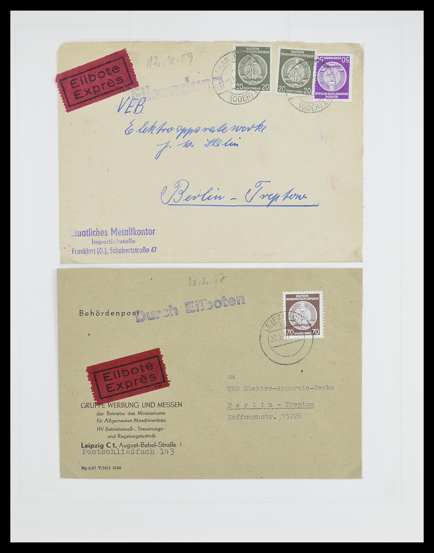 33821 057 - Stamp collection 33821 DDR service.