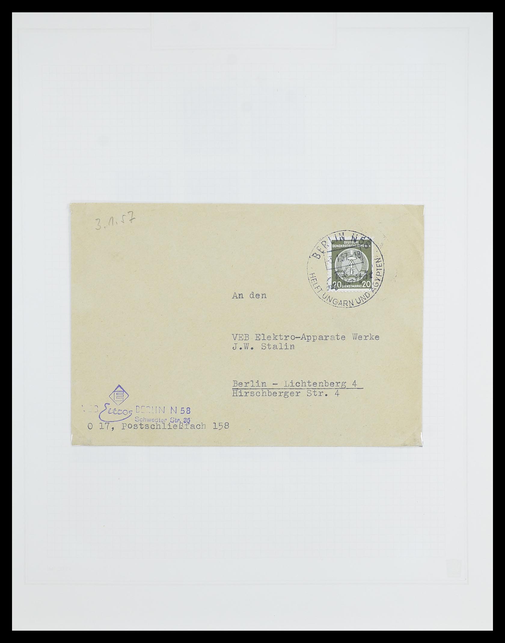 33821 058 - Stamp collection 33821 DDR service.