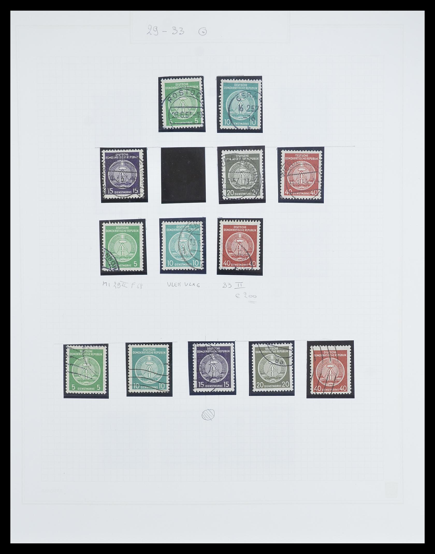 33821 059 - Postzegelverzameling 33821 DDR dienst.