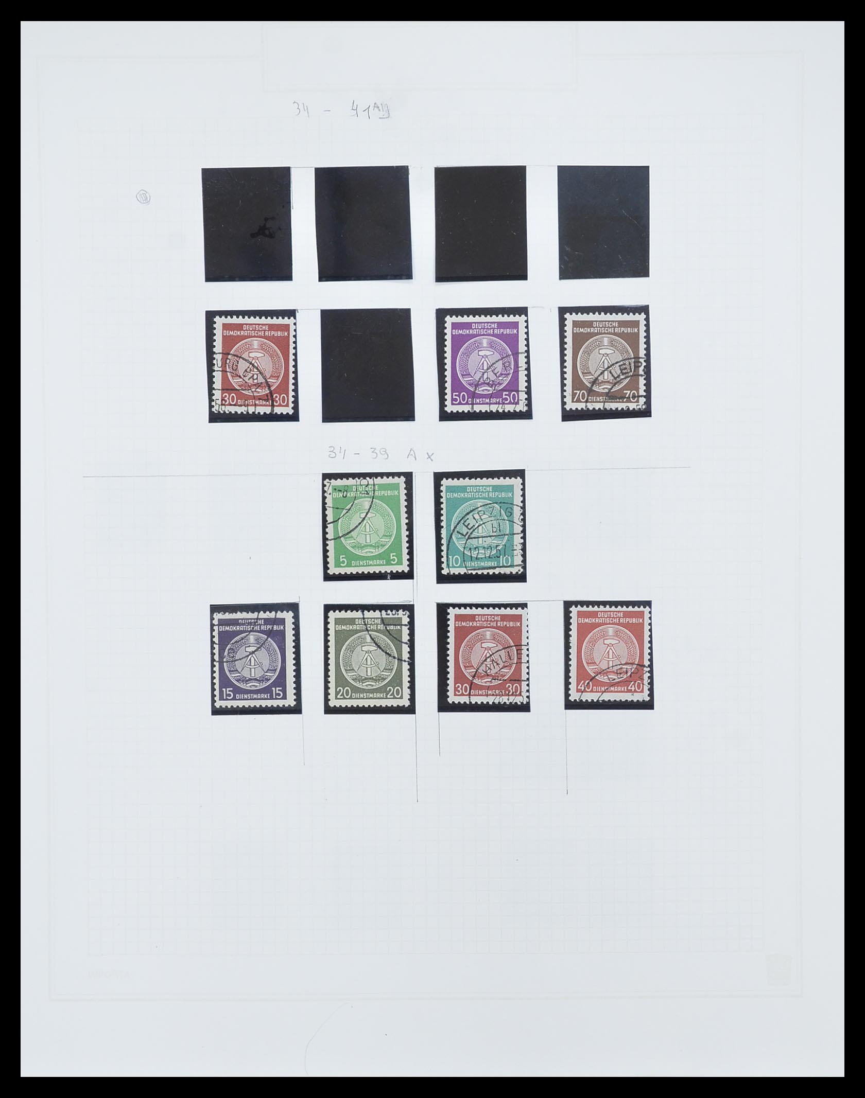 33821 069 - Stamp collection 33821 DDR service.
