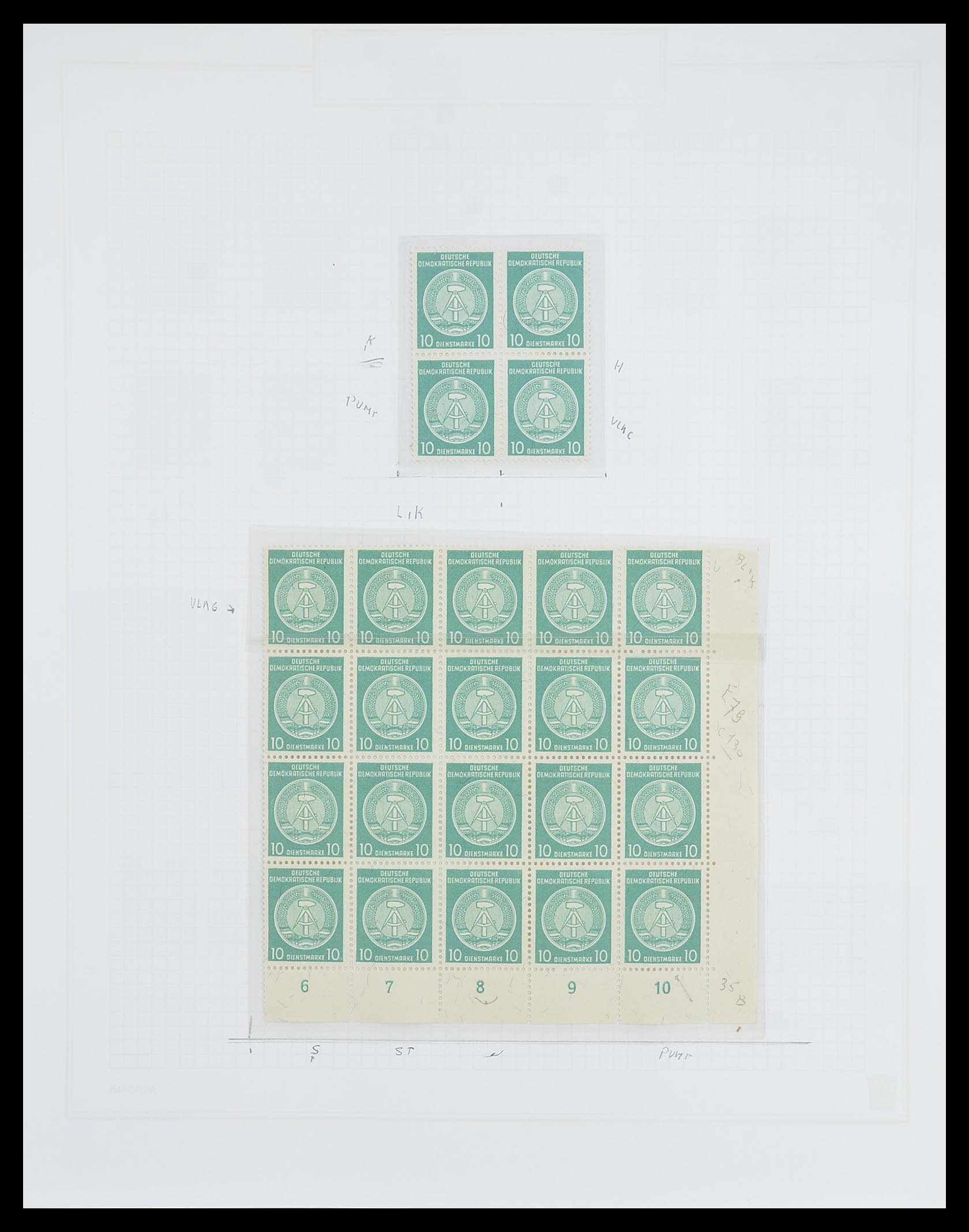 33821 076 - Stamp collection 33821 DDR service.