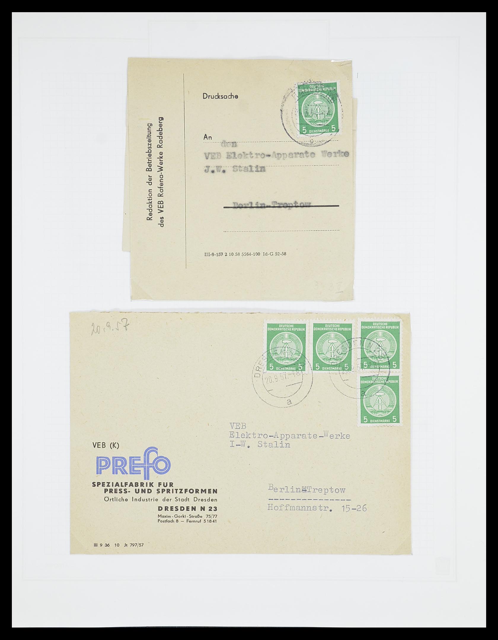 33821 078 - Stamp collection 33821 DDR service.