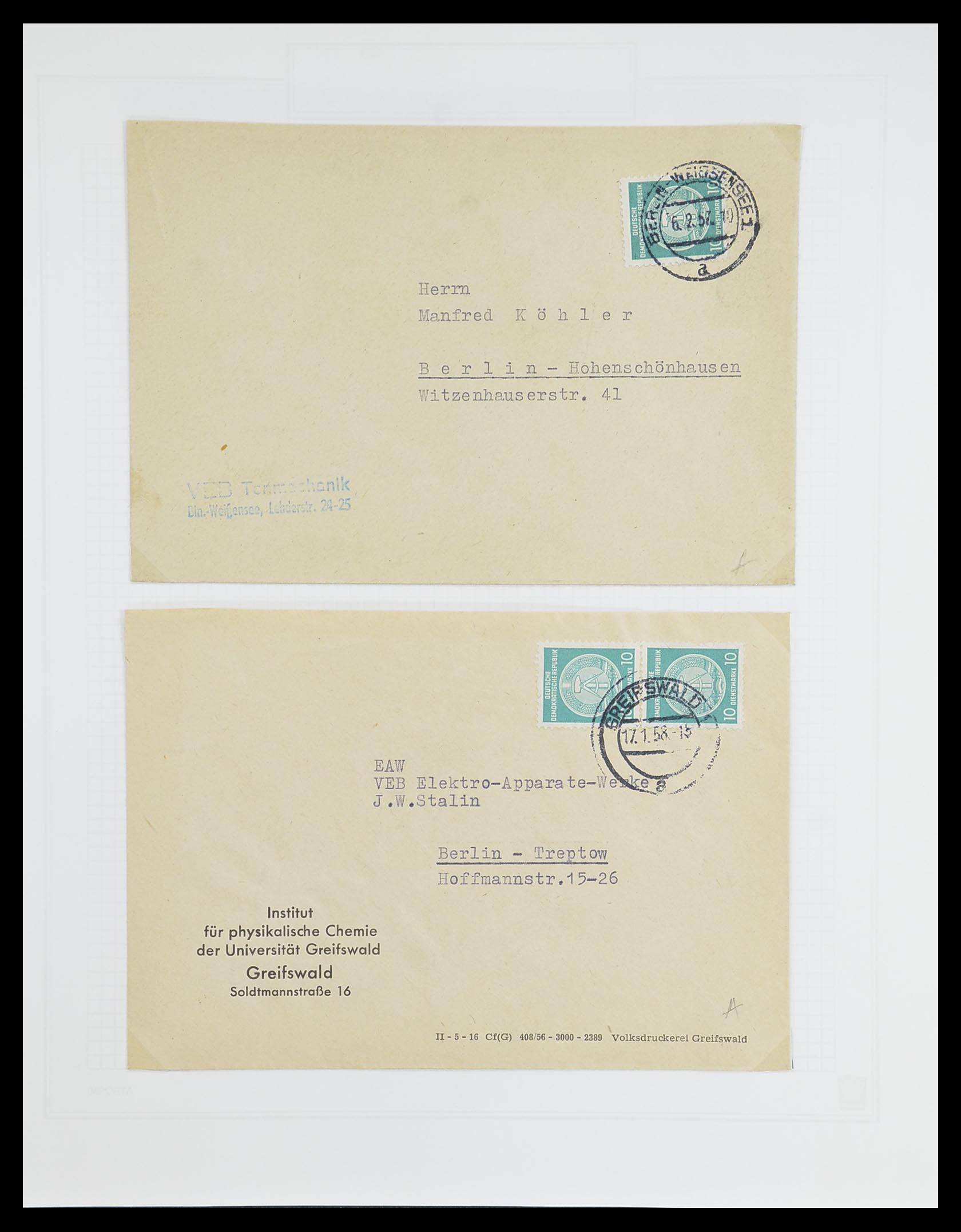 33821 080 - Stamp collection 33821 DDR service.